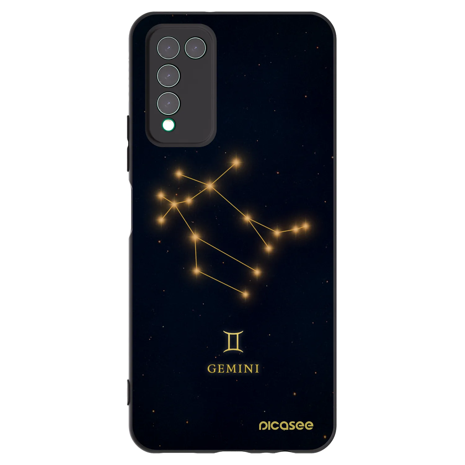 Picasee silikonowe czarne etui na Honor 10X Lite - GEMINI