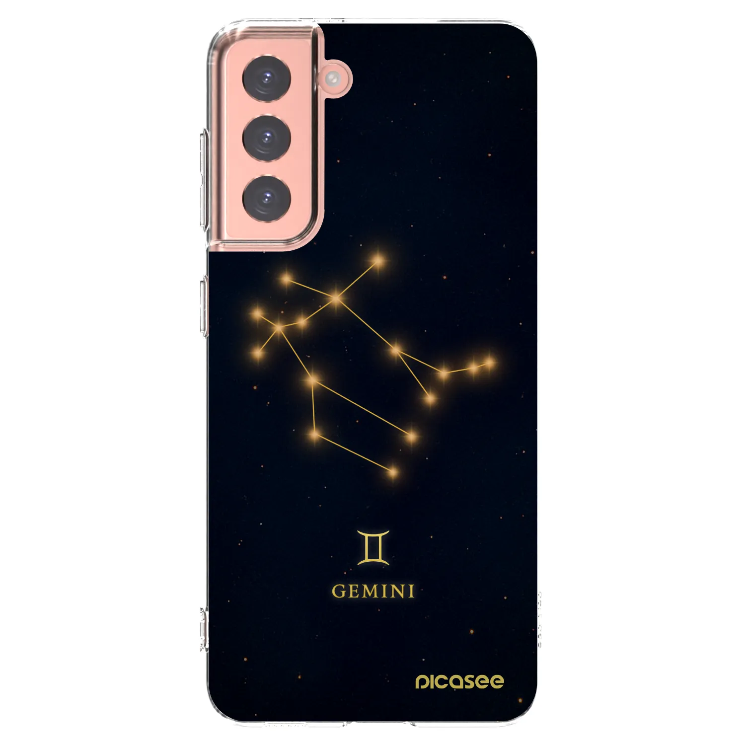Picasee silikonowe przeźroczyste etui na Samsung Galaxy S21 5G G991B - GEMINI