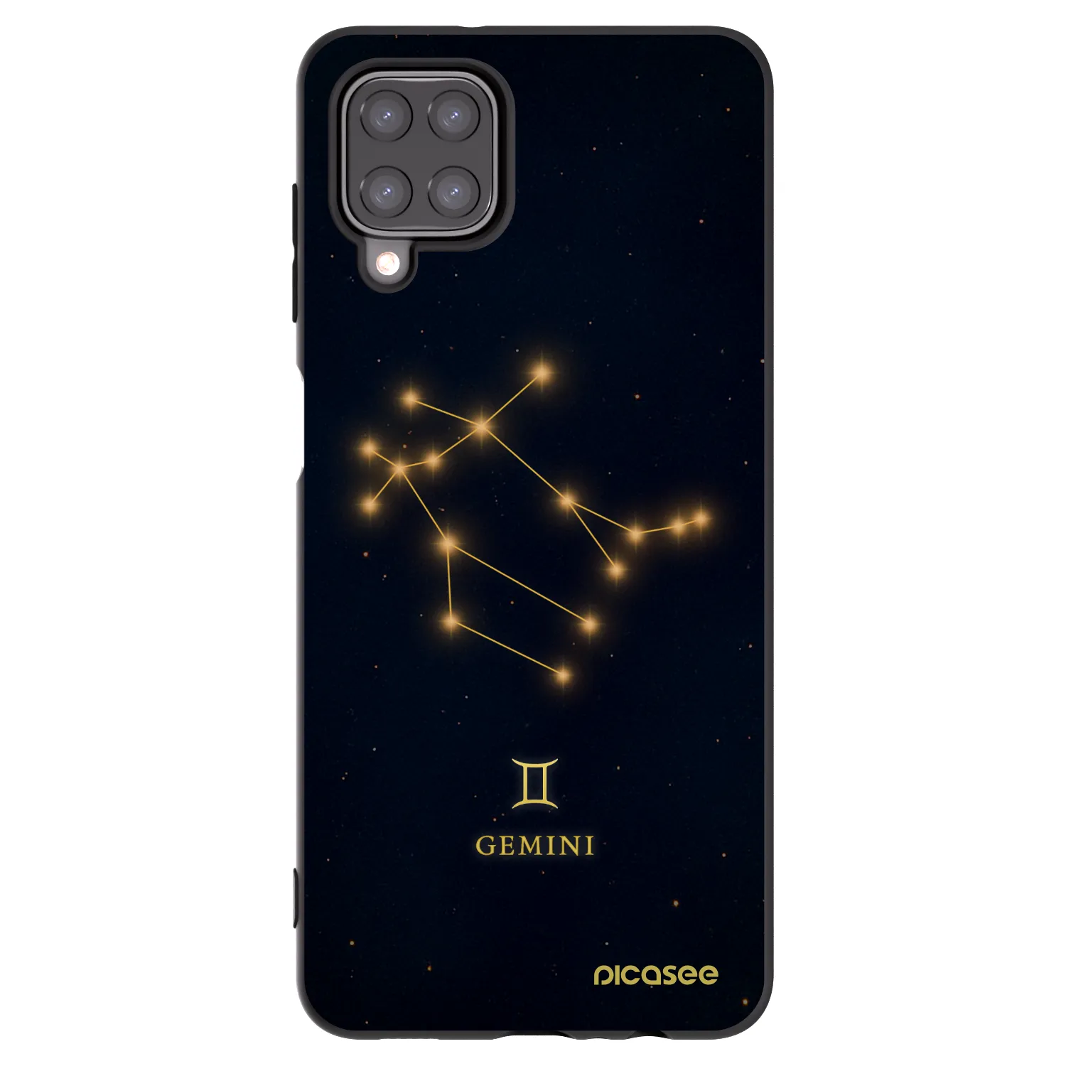 Picasee silikonowe czarne etui na Samsung Galaxy A12 A125F - GEMINI