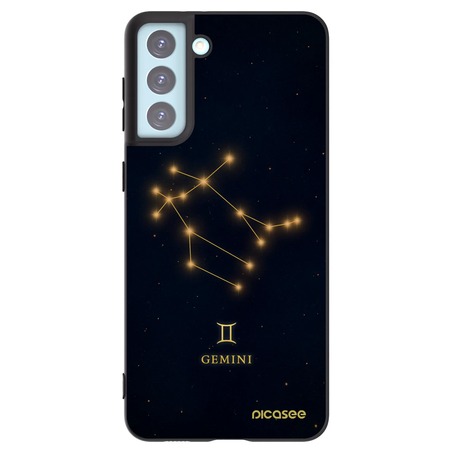 Picasee silikonowe czarne etui na Samsung Galaxy S21+ 5G G996F - GEMINI