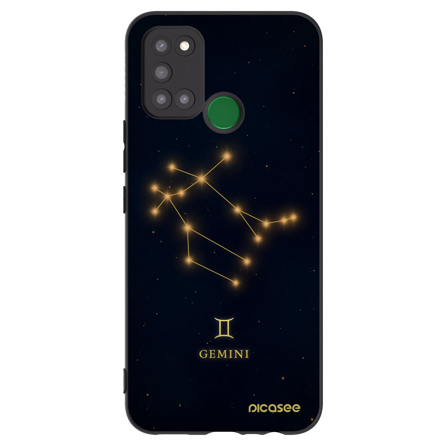 Picasee silikonowe czarne etui na Realme 7i - GEMINI