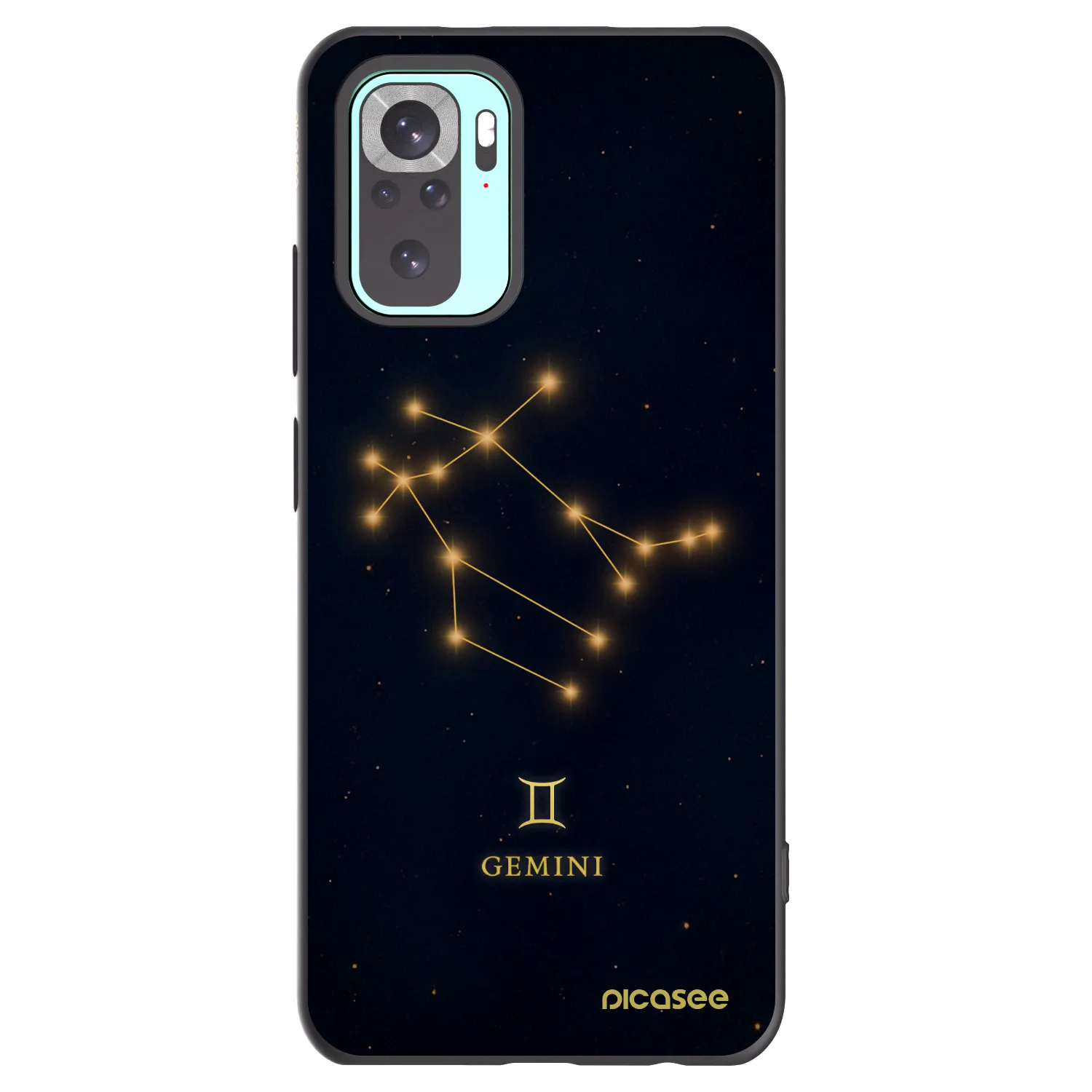 Picasee silikonowe czarne etui na Xiaomi Redmi Note 10 Pro - GEMINI