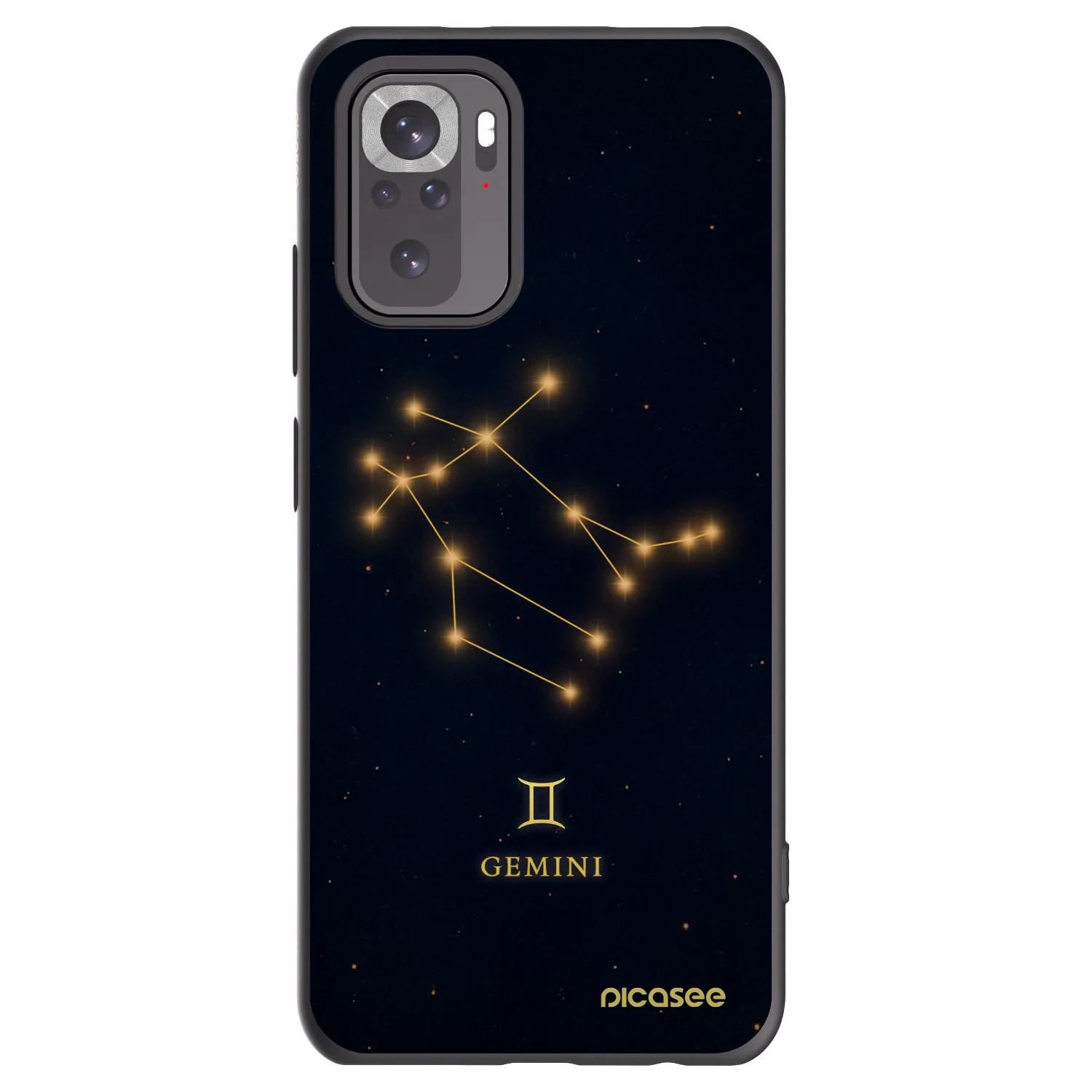 Picasee silikonowe czarne etui na Xiaomi Redmi Note 10S - GEMINI