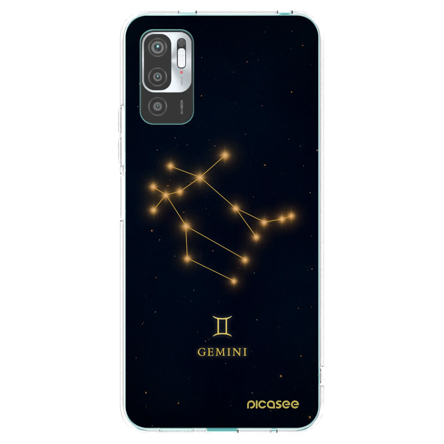 Picasee silikonowe przeźroczyste etui na Xiaomi Redmi Note 10 5G - GEMINI