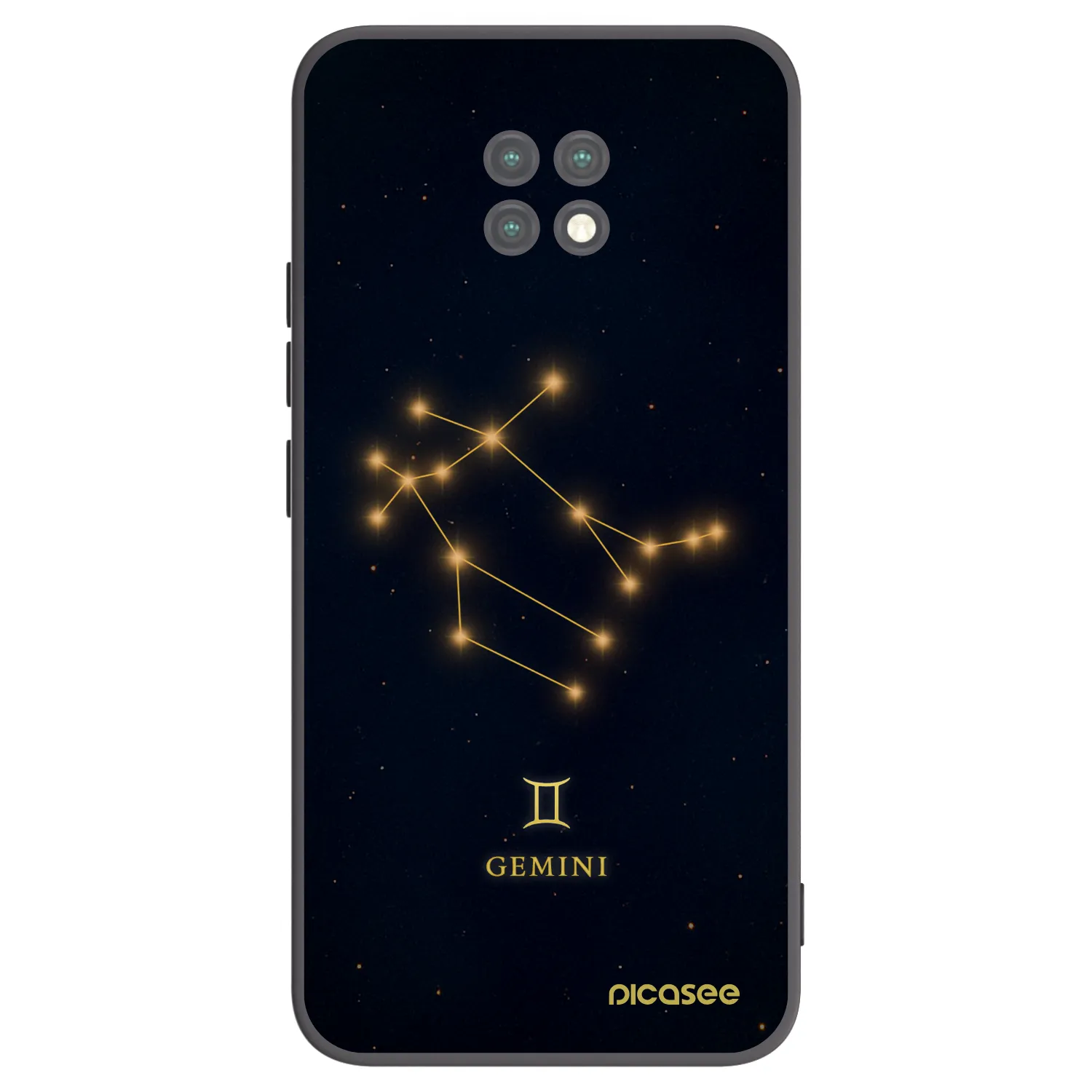 Picasee silikonowe czarne etui na Xiaomi Redmi Note 9T - GEMINI