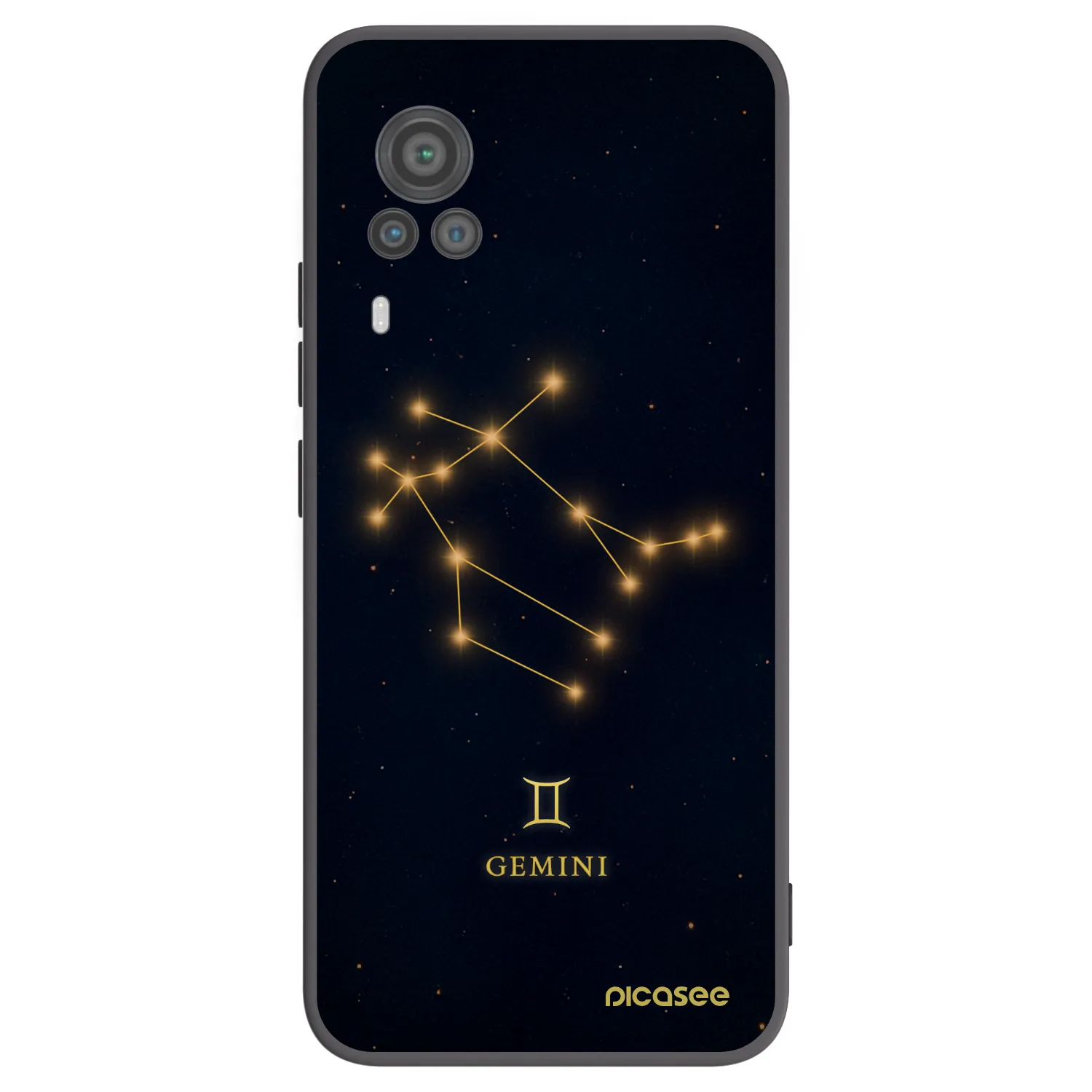 Picasee silikonowe czarne etui na Vivo X60 Pro 5G - GEMINI