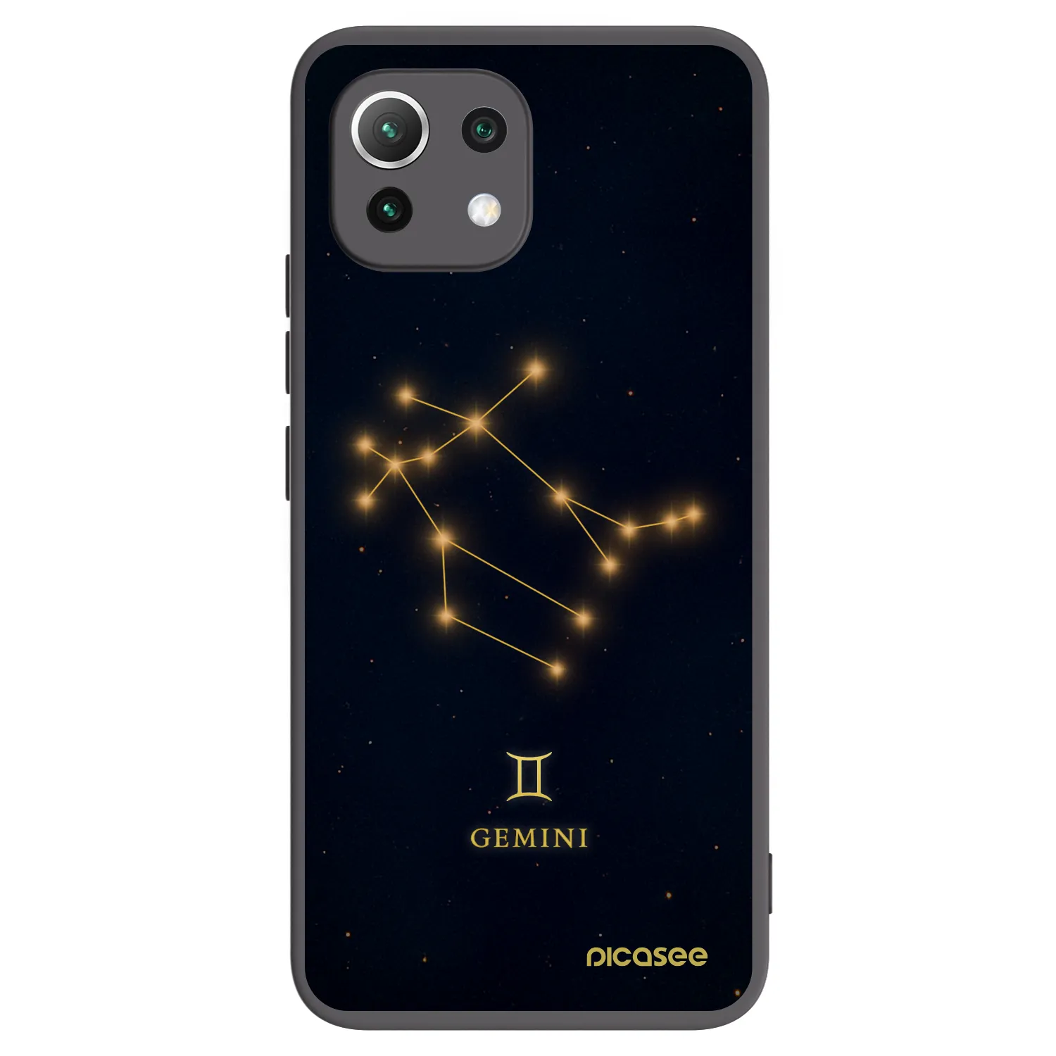 Picasee silikonowe czarne etui na Xiaomi 11 Lite 5G NE - GEMINI