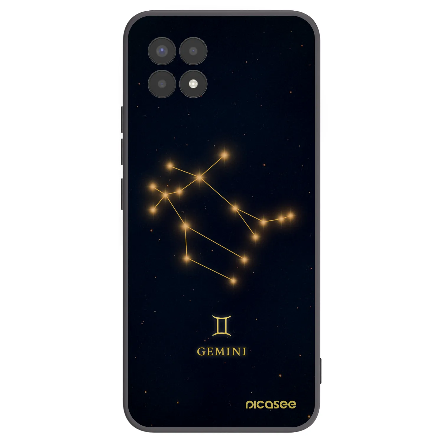 Picasee silikonowe czarne etui na Realme 8i - GEMINI