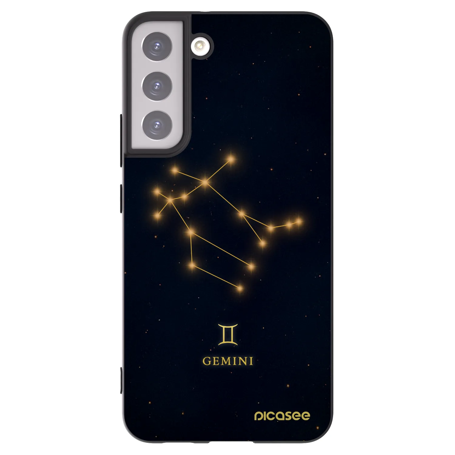 Picasee silikonowe czarne etui na Samsung Galaxy S22+ 5G - GEMINI