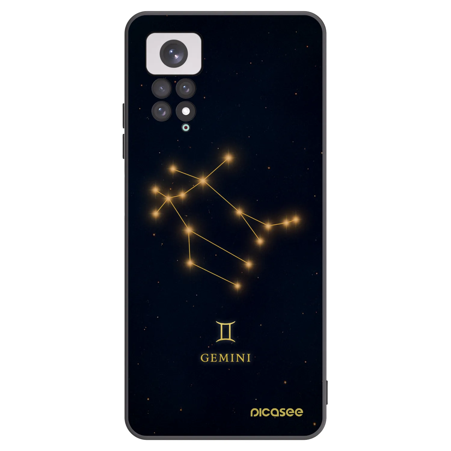 Picasee silikonowe czarne etui na Xiaomi Redmi Note 11 - GEMINI