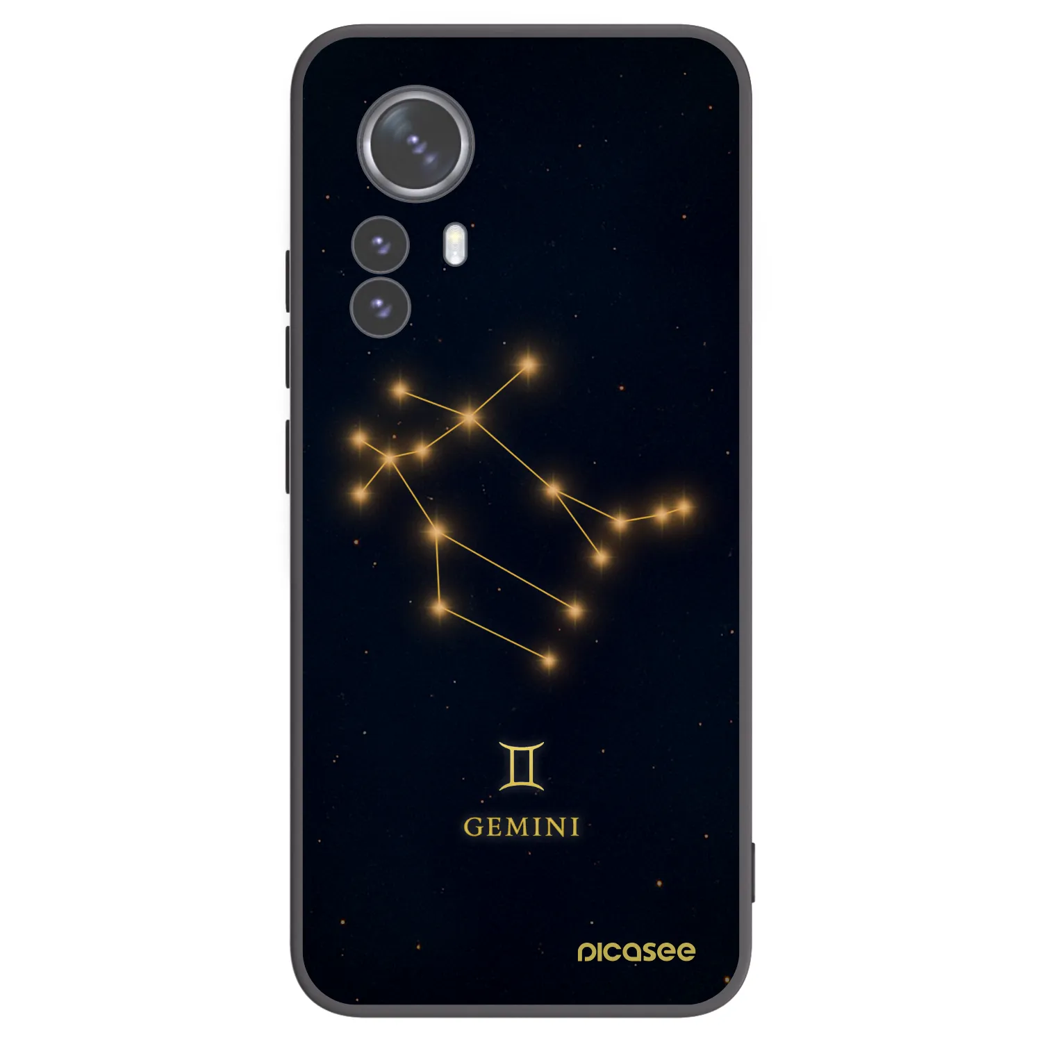 Picasee silikonowe czarne etui na Xiaomi 12 Pro - GEMINI