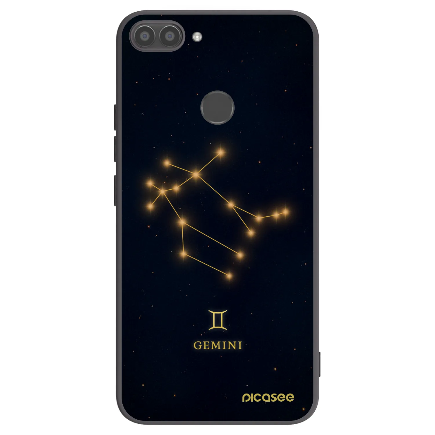 Picasee silikonowe czarne etui na Huawei P Smart - GEMINI