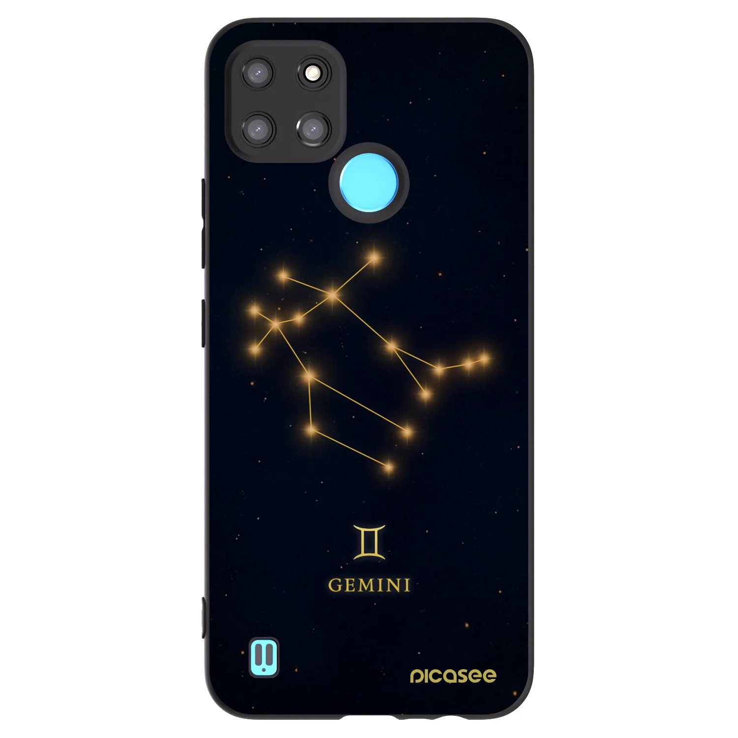 Picasee silikonowe czarne etui na Realme C21Y - GEMINI