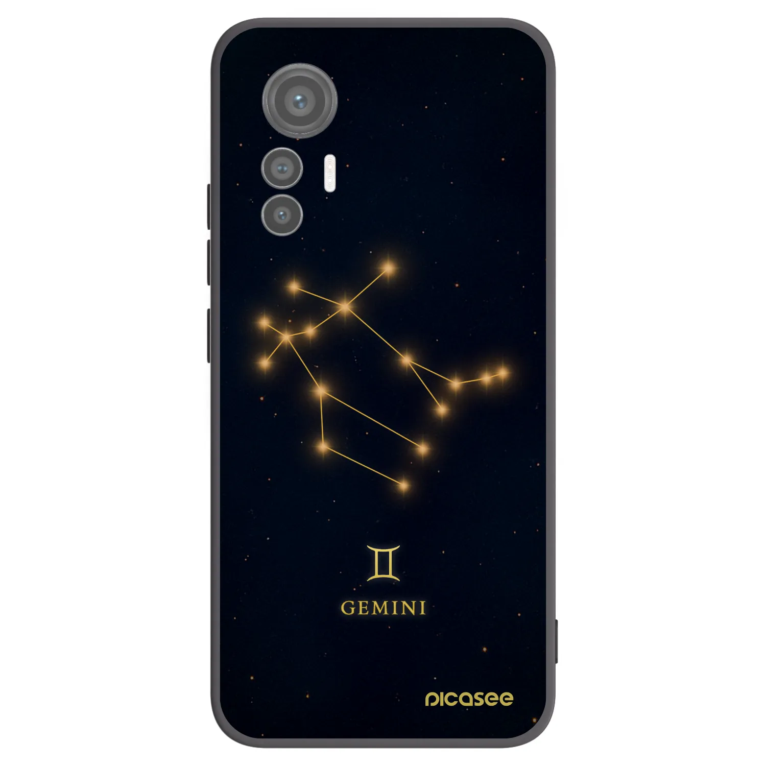 Picasee silikonowe czarne etui na Xiaomi 12 Lite - GEMINI