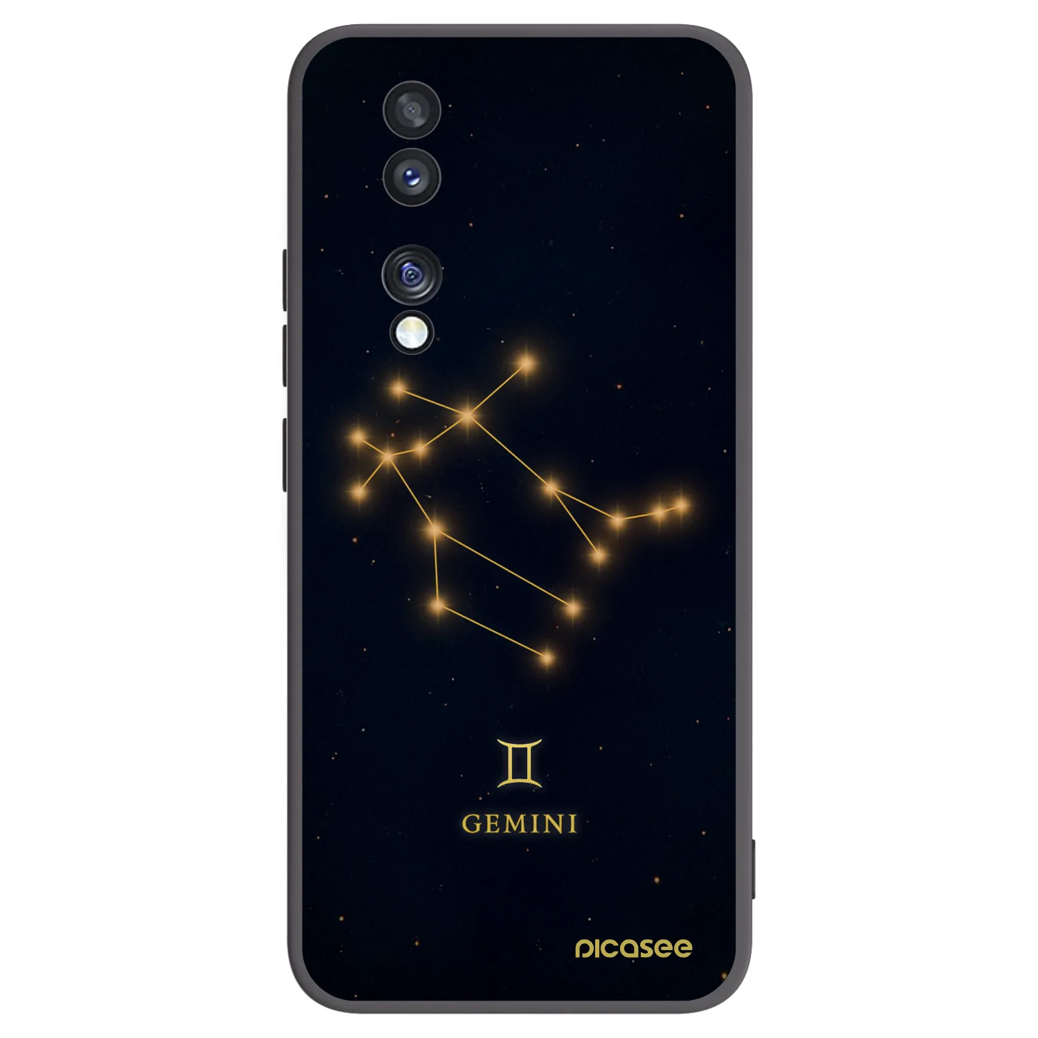 Picasee silikonowe czarne etui na Honor 70 - GEMINI