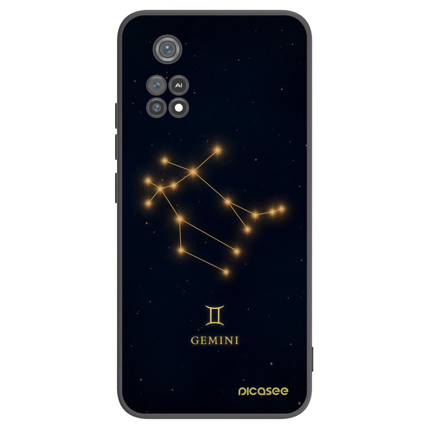 Picasee silikonowe czarne etui na Xiaomi Poco M4 Pro - GEMINI
