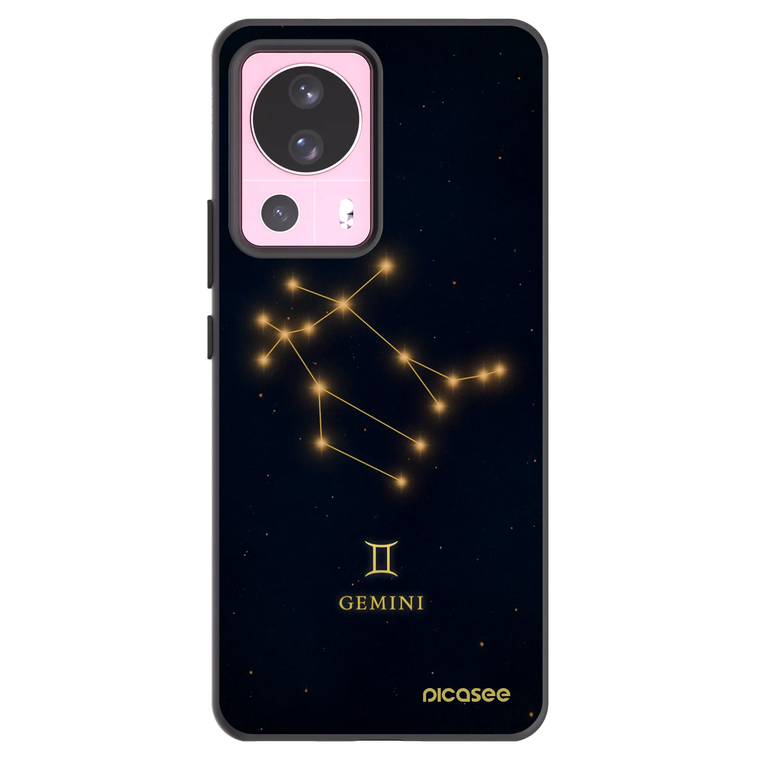 Picasee silikonowe czarne etui na Xiaomi 13 Lite - GEMINI
