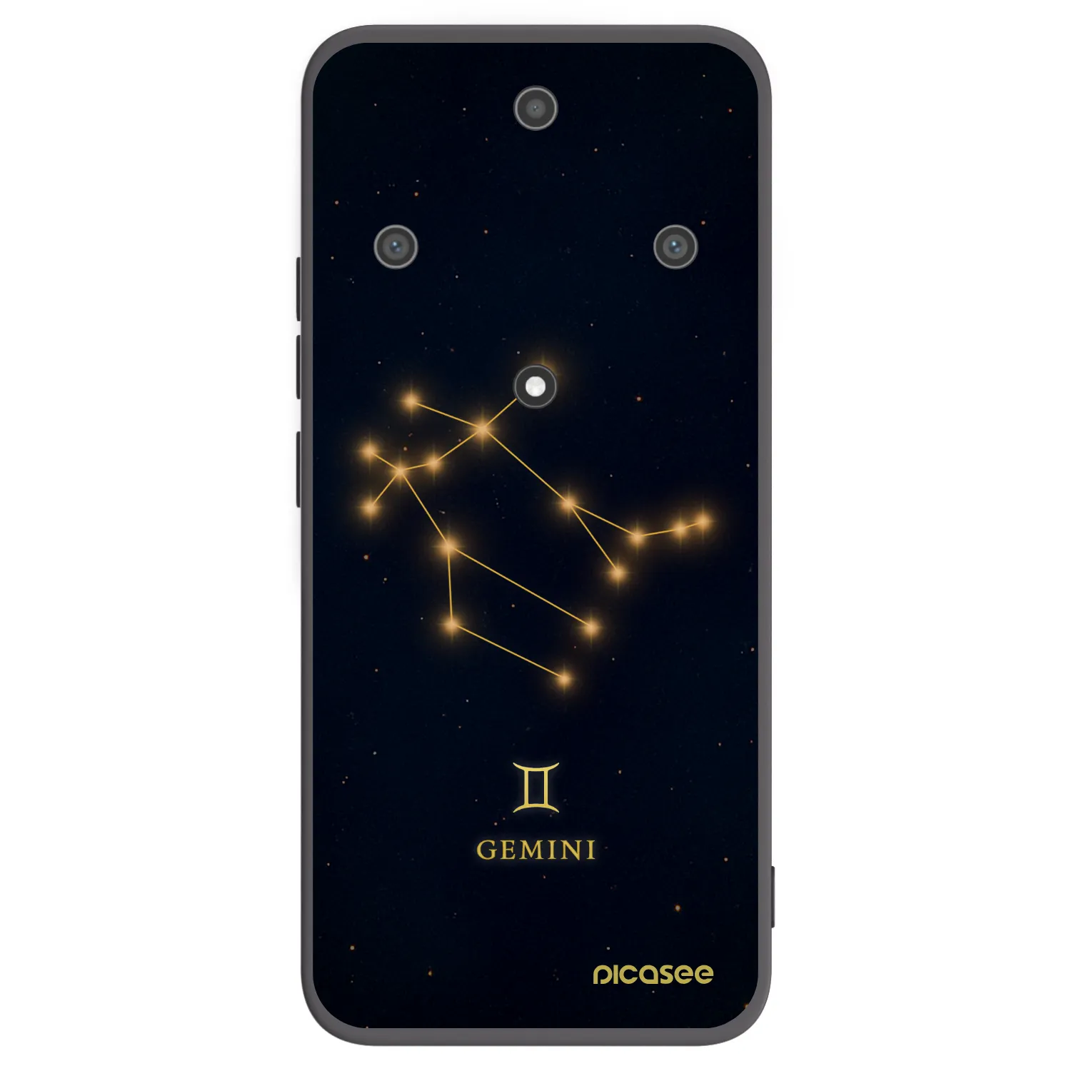 Picasee silikonowe czarne etui na Honor Magic5 Lite 5G - GEMINI