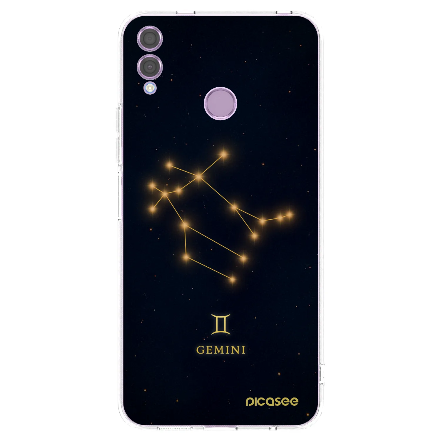 Picasee silikonowe przeźroczyste etui na Honor 8X - GEMINI
