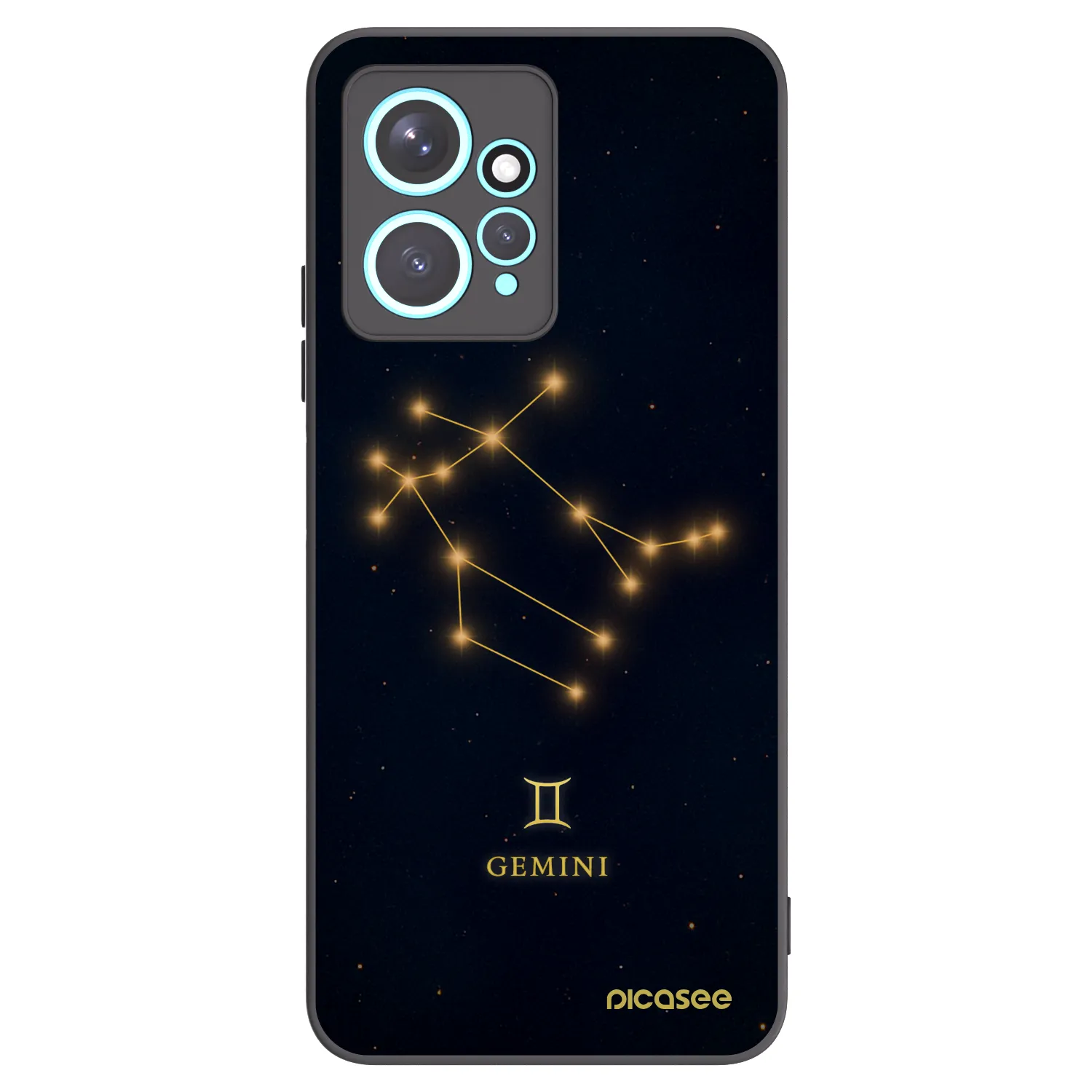 Picasee silikonowe czarne etui na Xiaomi Redmi Note 12 4G - GEMINI