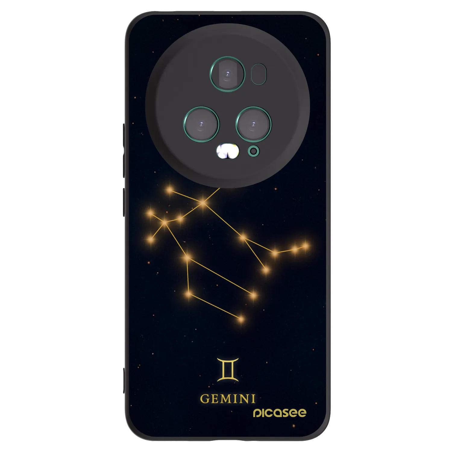 Picasee silikonowe czarne etui na Honor Magic5 Pro - GEMINI