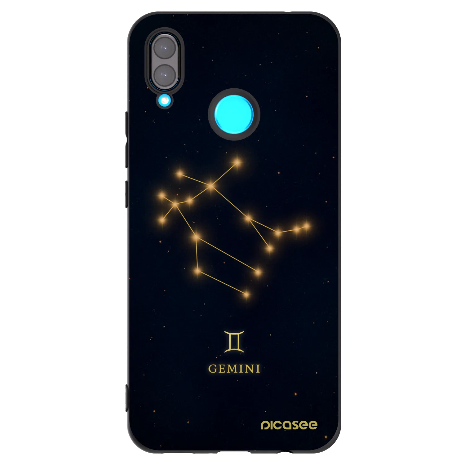 Picasee silikonowe czarne etui na Huawei Nova 3 - GEMINI