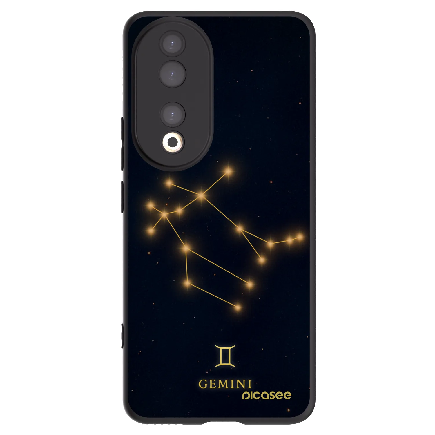 Picasee silikonowe czarne etui na Honor 90 5G - GEMINI