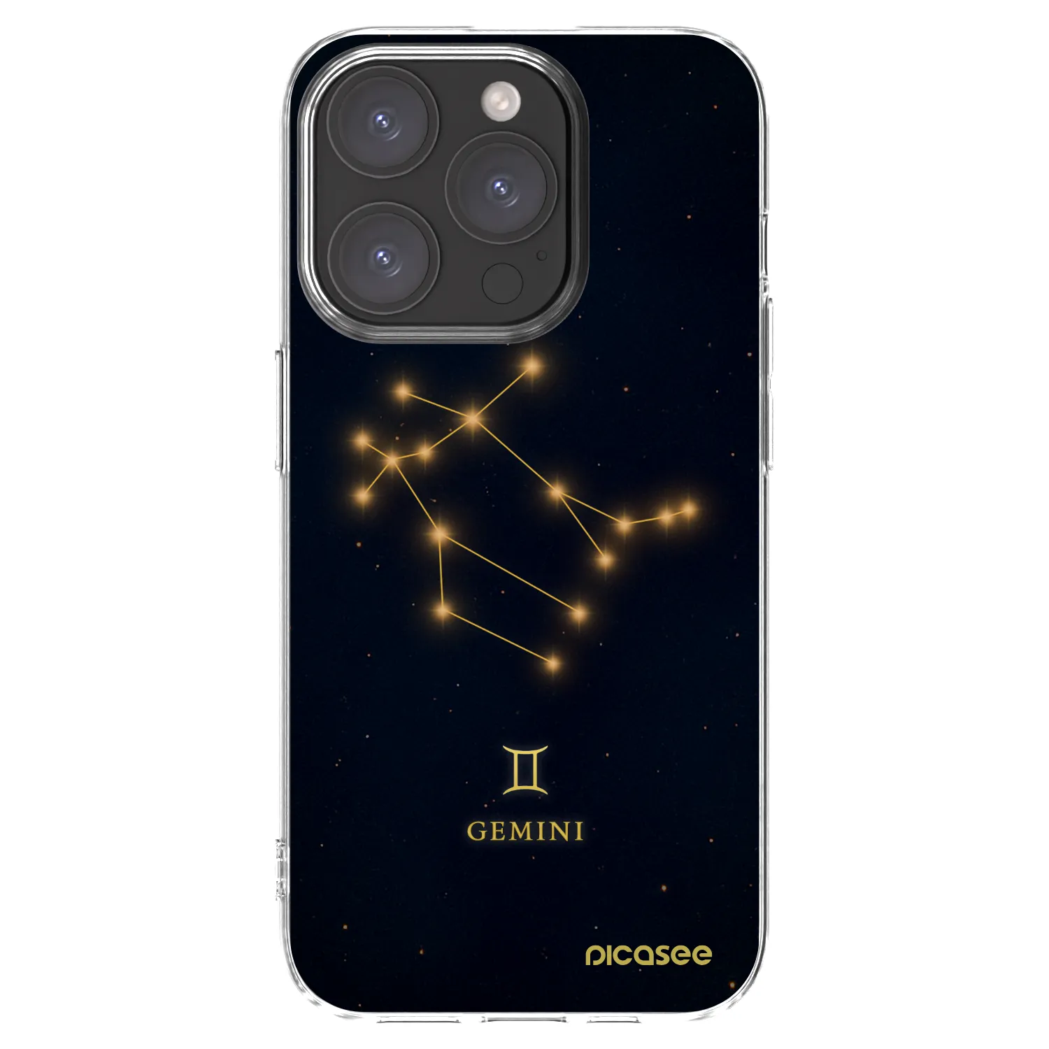 Picasee silikonowe przeźroczyste etui na Apple iPhone 15 Pro - GEMINI