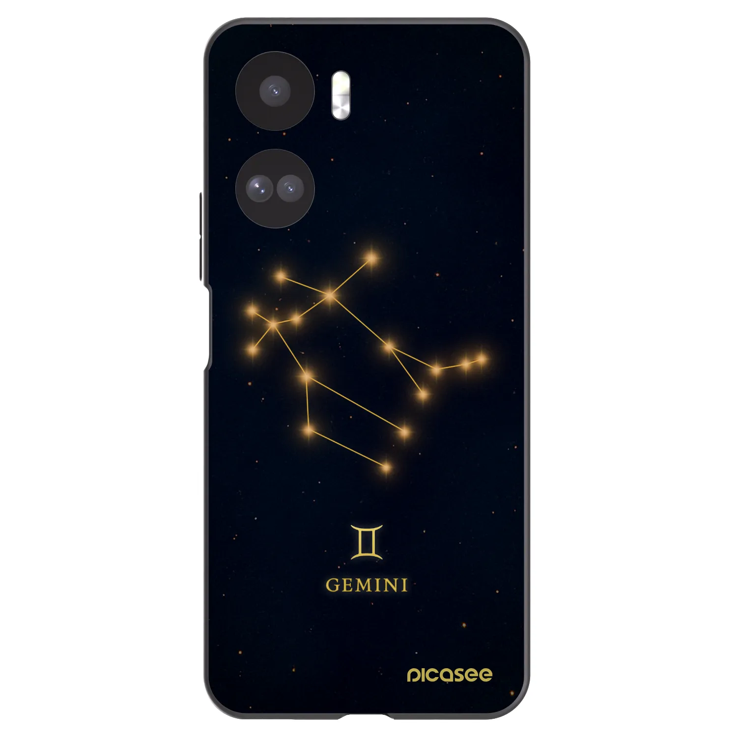Picasee silikonowe czarne etui na Honor 90 Lite 5G - GEMINI