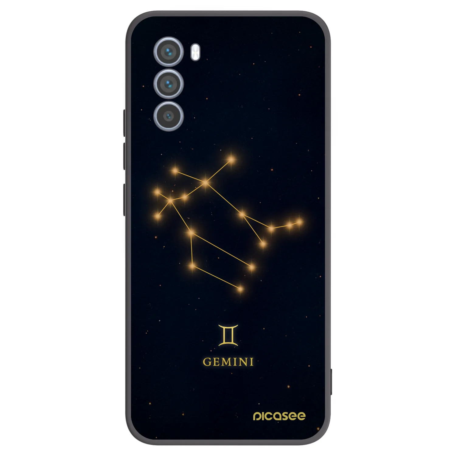 Picasee silikonowe czarne etui na Motorola Moto G62 - GEMINI