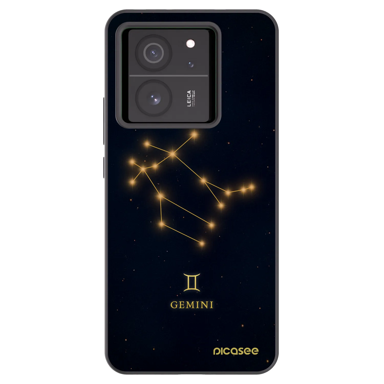 Picasee silikonowe czarne etui na Xiaomi 13T - GEMINI