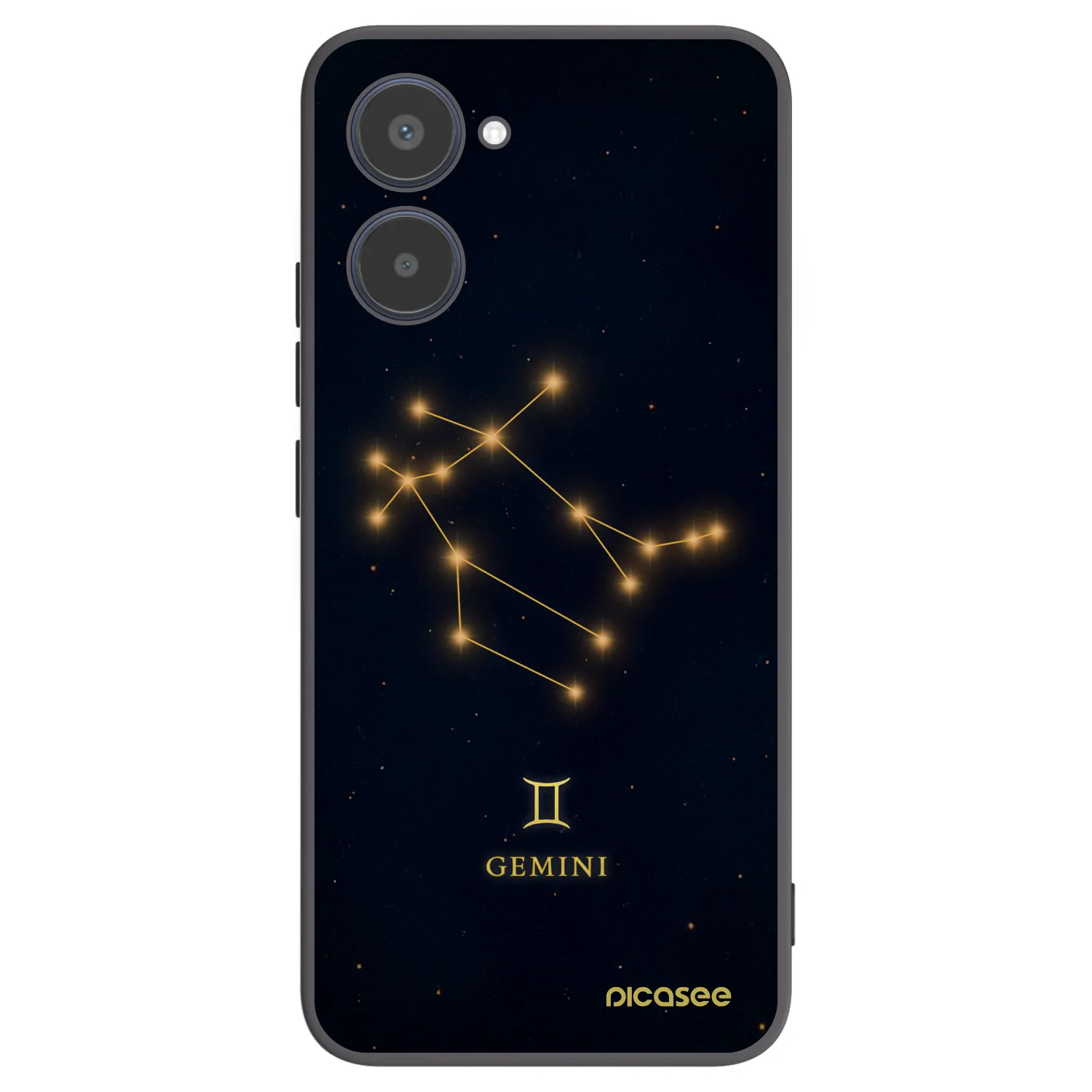 Picasee silikonowe czarne etui na Realme 10 4G - GEMINI