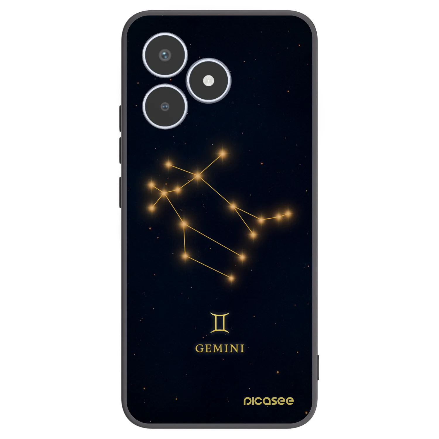 Picasee silikonowe czarne etui na Realme C53 - GEMINI
