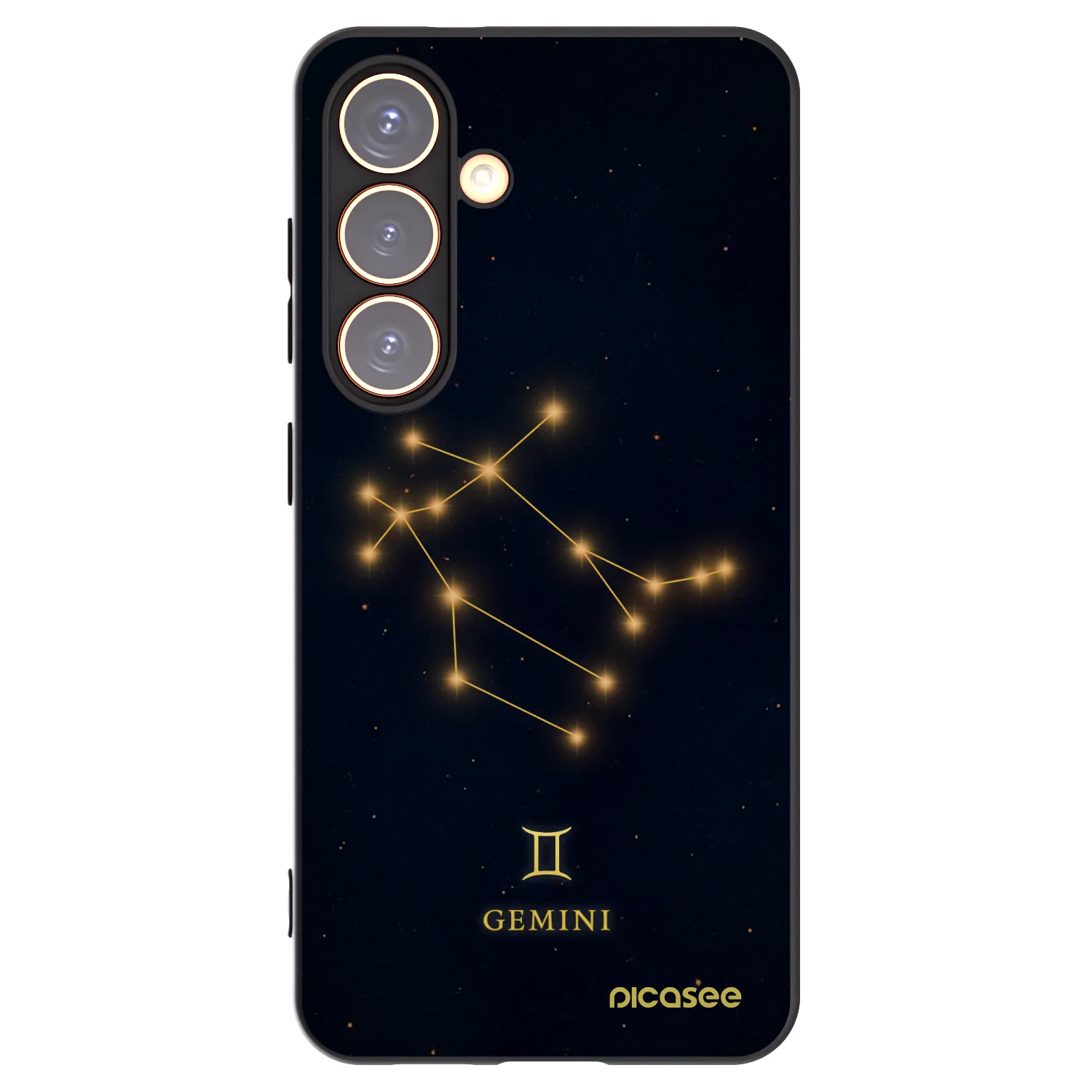 Picasee silikonowe czarne etui na Samsung Galaxy S24 S921B 5G - GEMINI