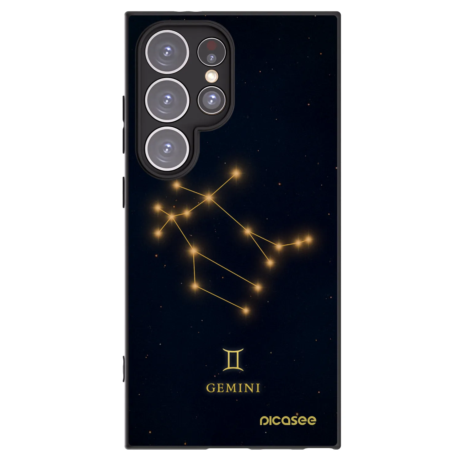 Picasee silikonowe czarne etui na Samsung Galaxy S24 Ultra S928B 5G - GEMINI