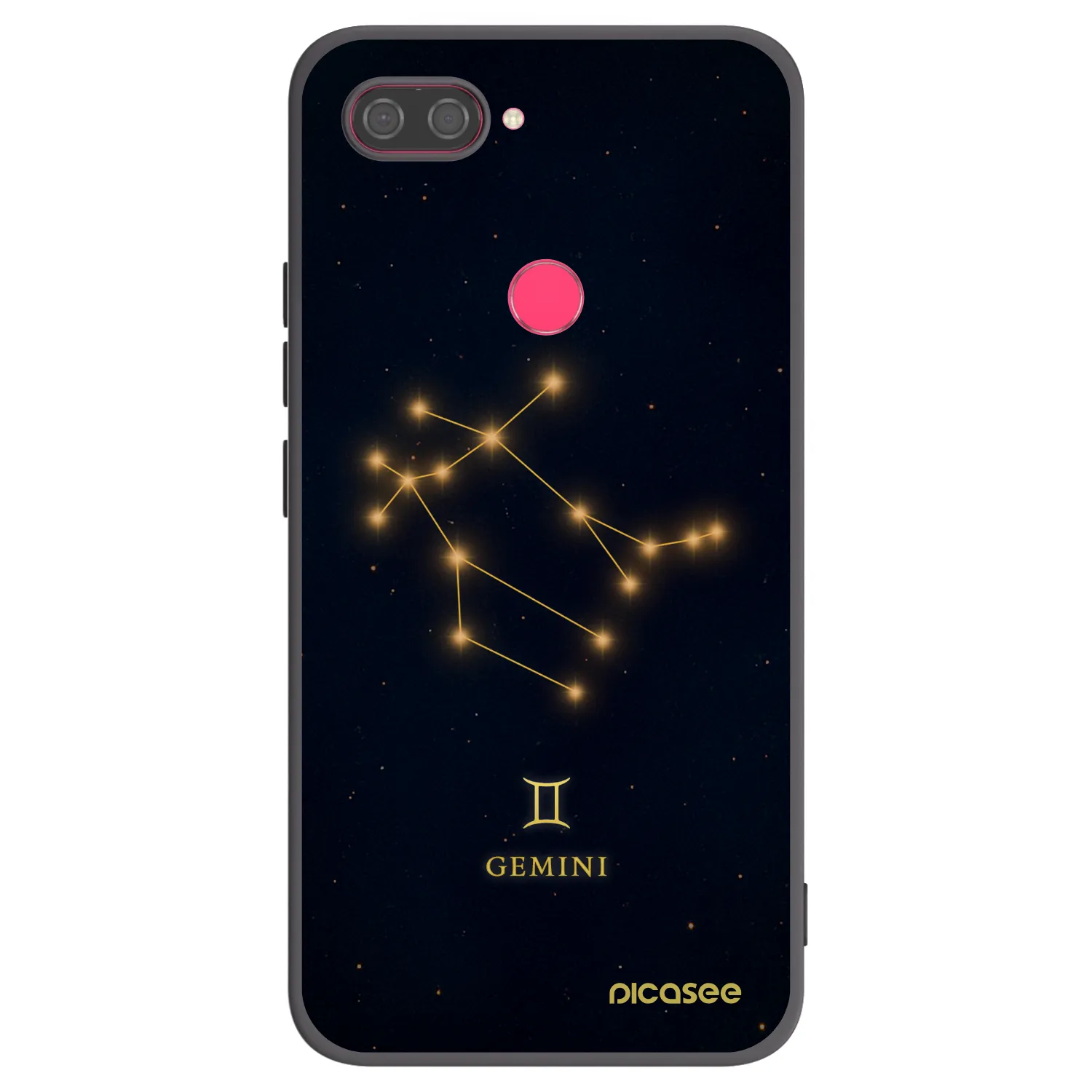 Picasee silikonowe czarne etui na Xiaomi Mi 8 Lite - GEMINI