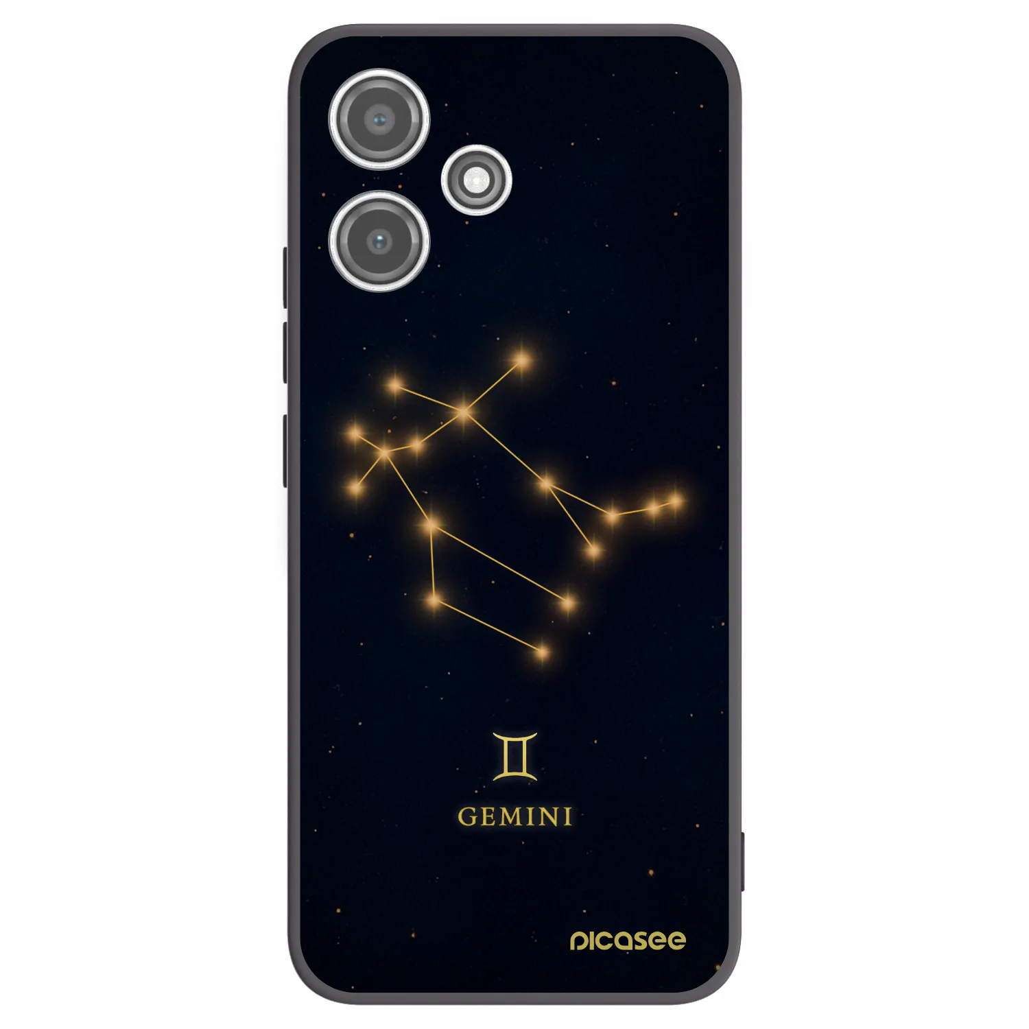Picasee silikonowe czarne etui na Xiaomi Redmi 12 5G - GEMINI