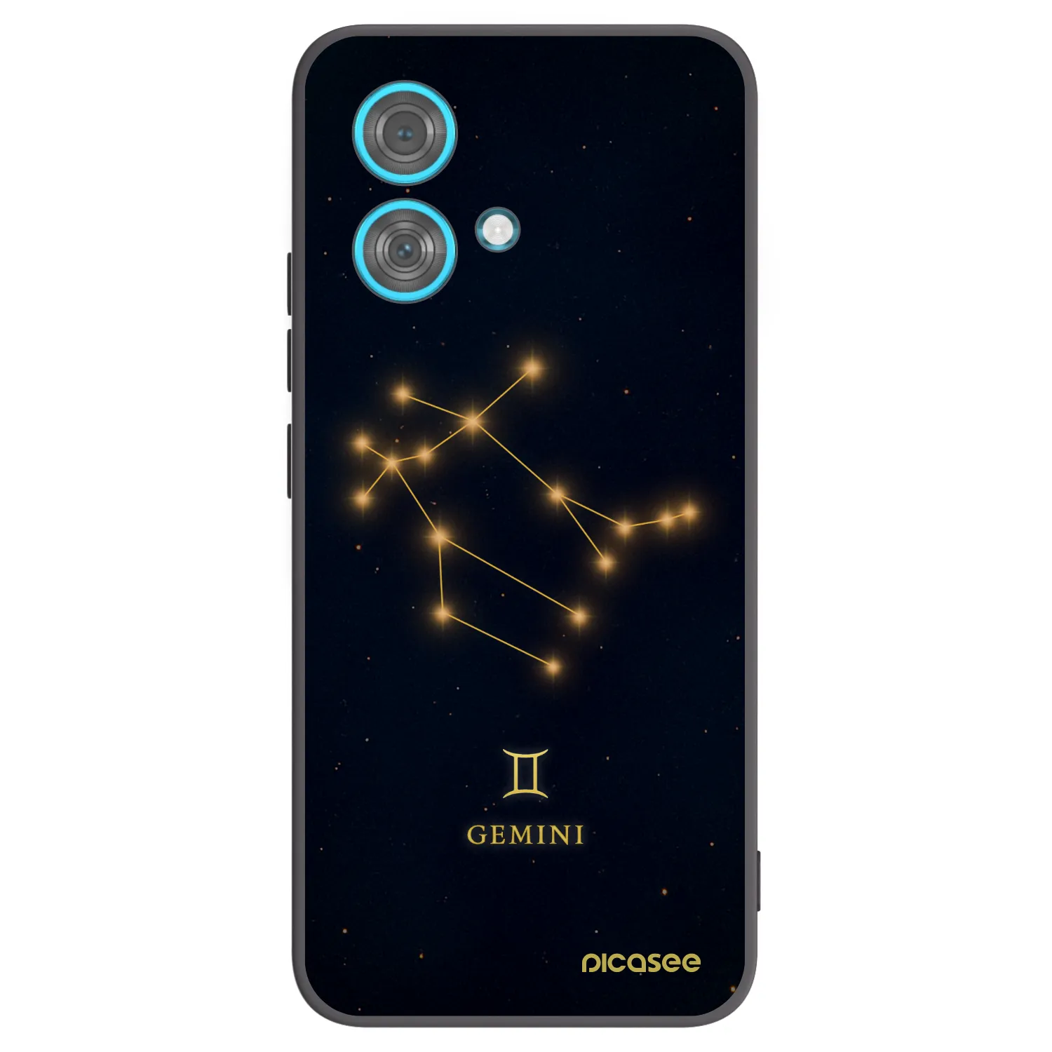 Picasee silikonowe czarne etui na Motorola Edge 40 Neo - GEMINI