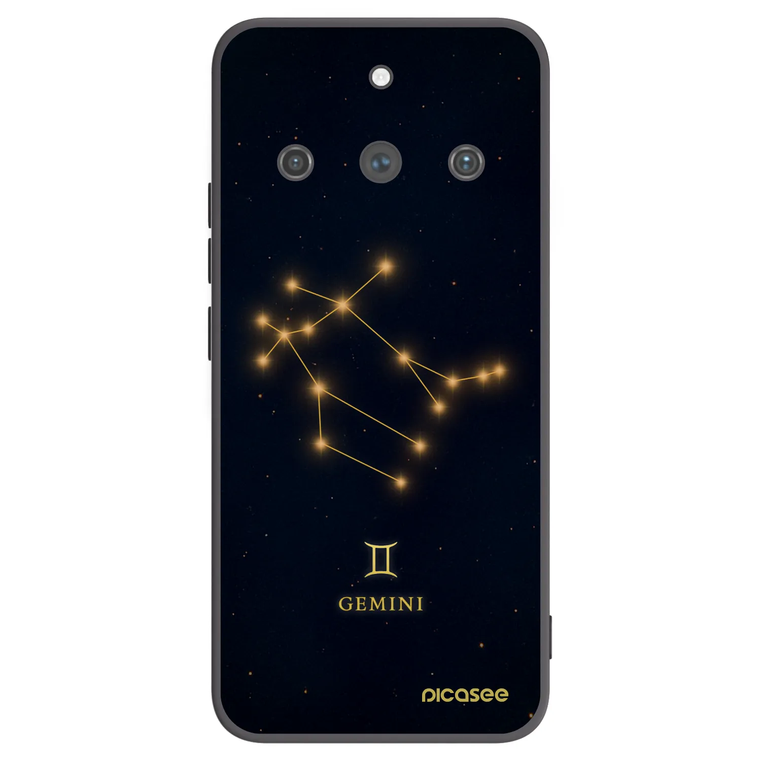 Picasee silikonowe czarne etui na Realme 11 Pro+ - GEMINI