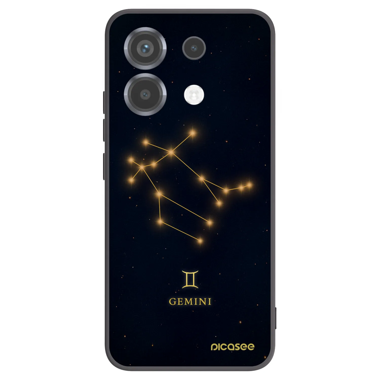Picasee silikonowe czarne etui na Xiaomi Poco X6 - GEMINI