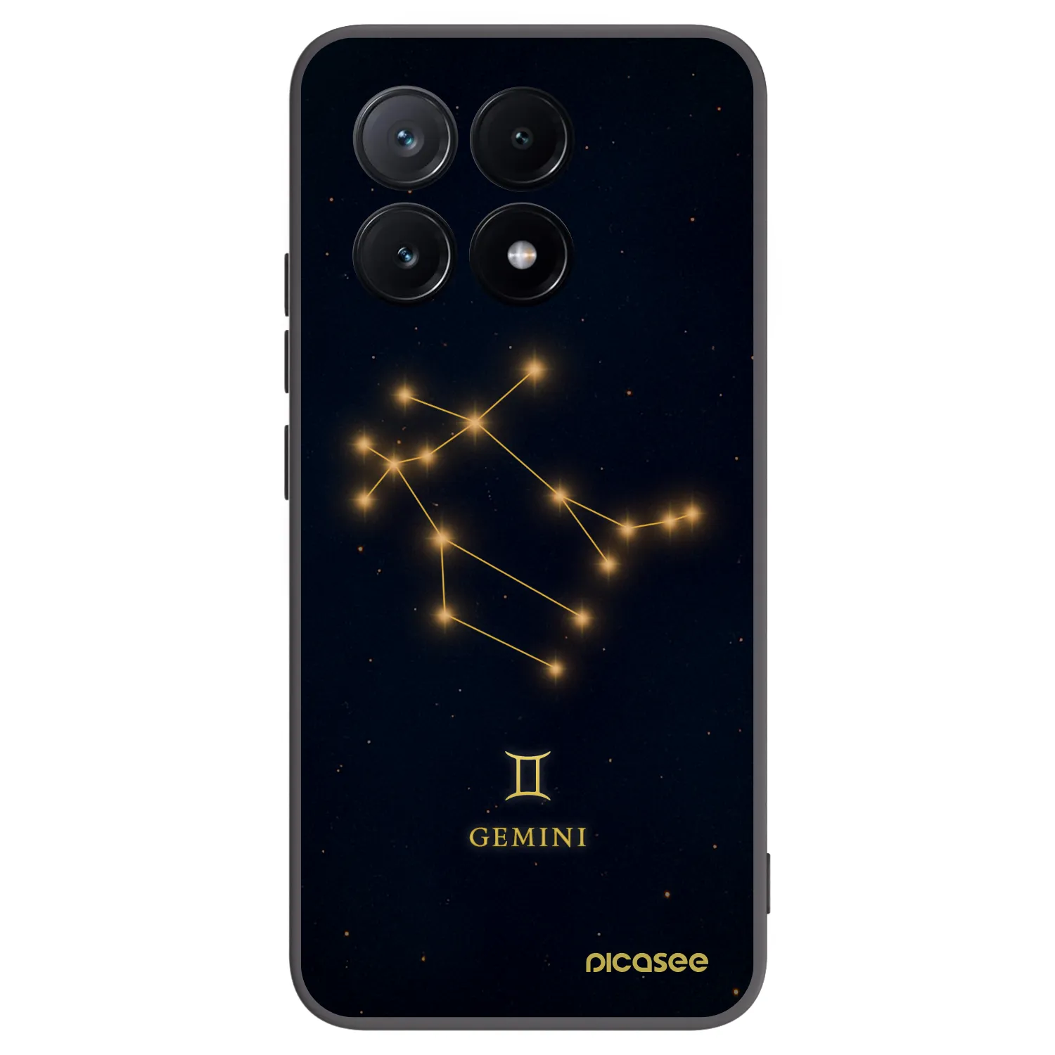 Picasee silikonowe czarne etui na Xiaomi Poco X6 Pro - GEMINI