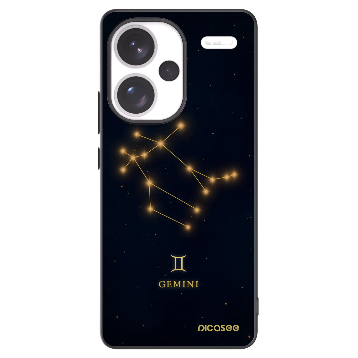 Picasee silikonowe czarne etui na Xiaomi Redmi Note 13 Pro+ 5G - GEMINI