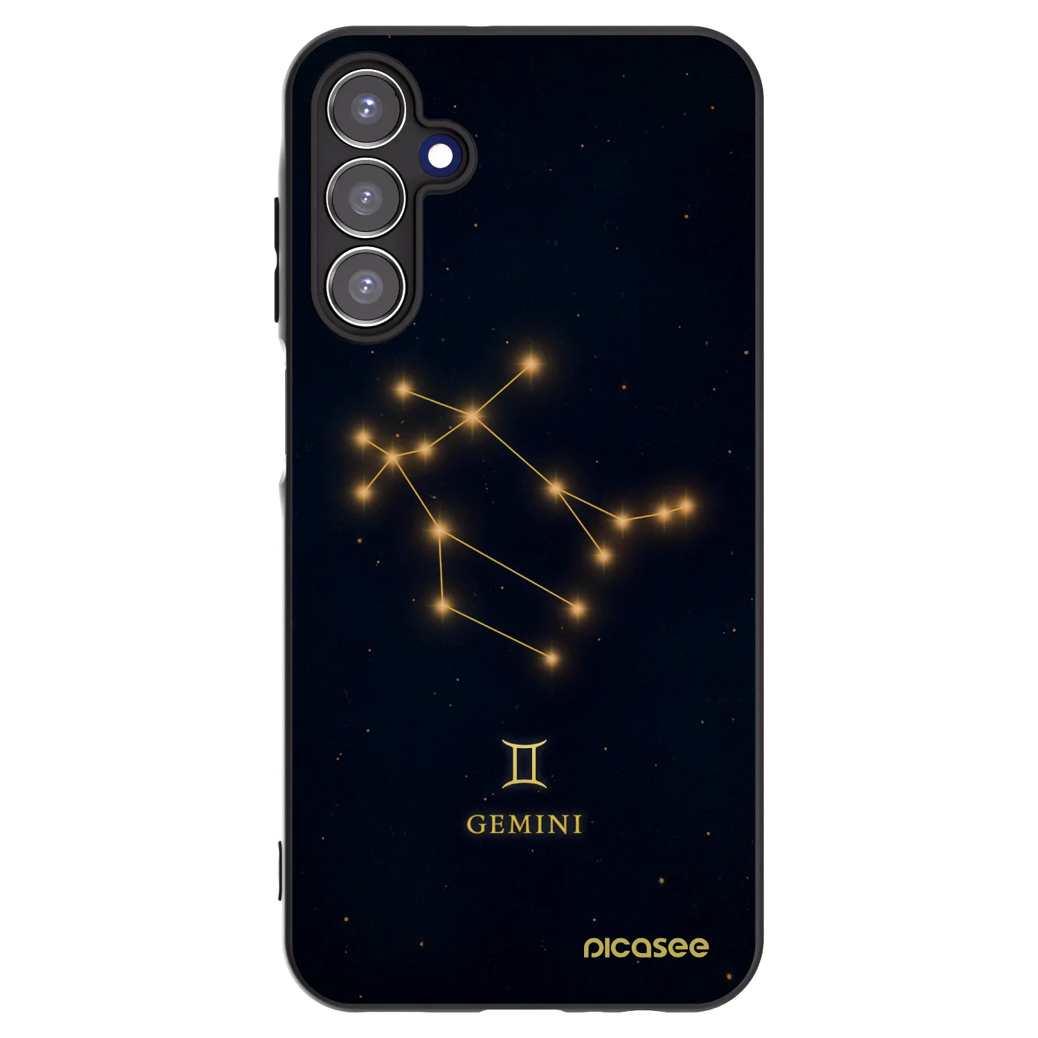 Picasee silikonowe czarne etui na Samsung Galaxy A15 A156B 5G - GEMINI