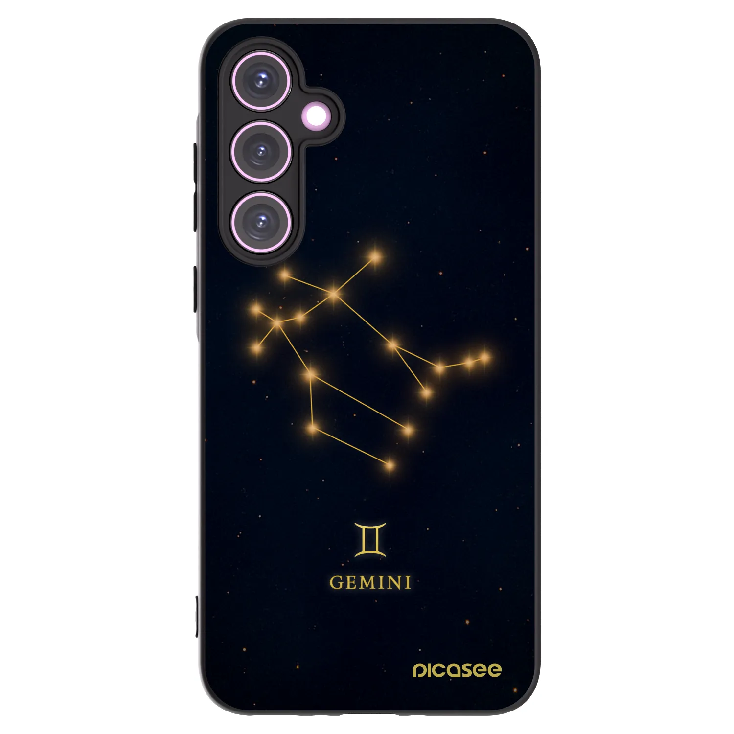Picasee silikonowe czarne etui na Samsung Galaxy A35 5G A356B - GEMINI