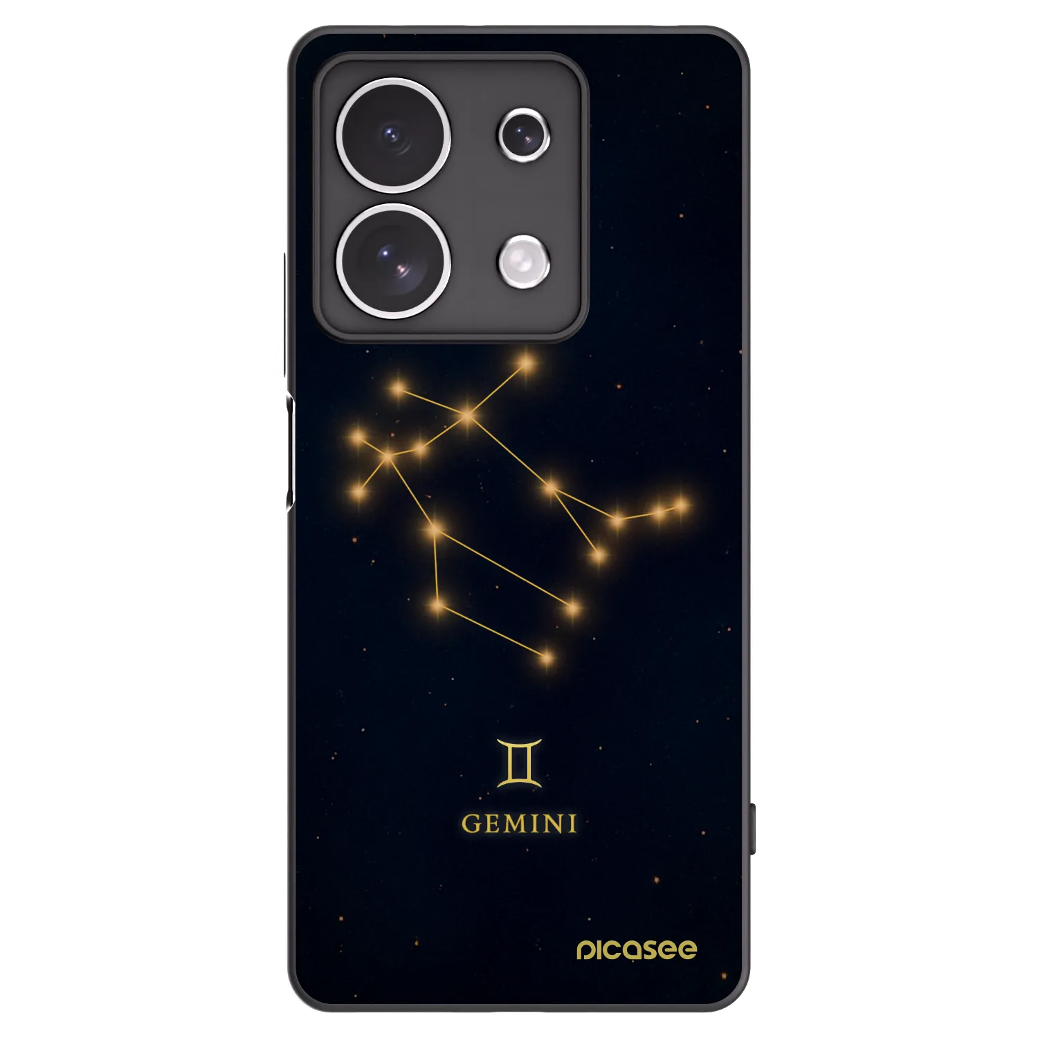 Picasee silikonowe czarne etui na Xiaomi Redmi Note 13 4G - GEMINI