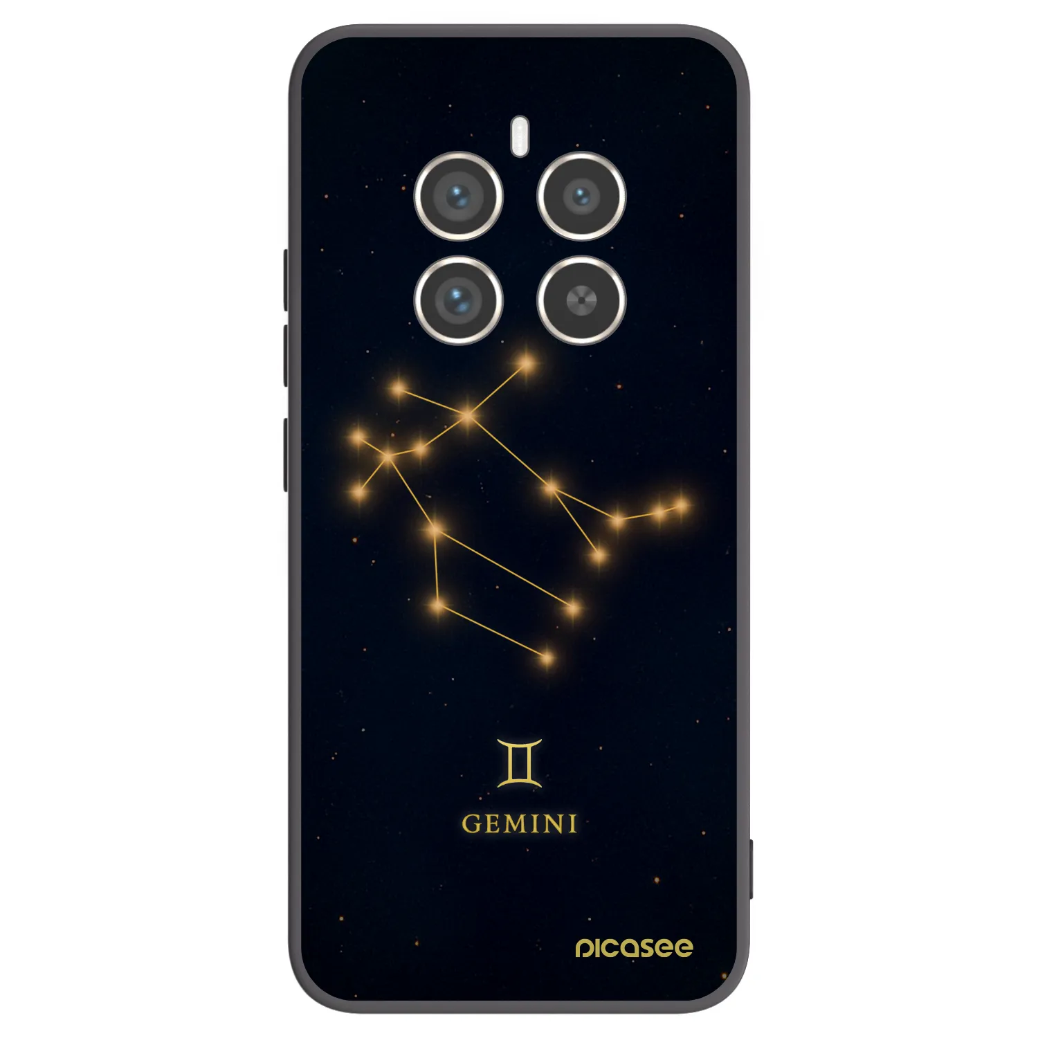 Picasee silikonowe czarne etui na Realme 12 Pro 5G - GEMINI