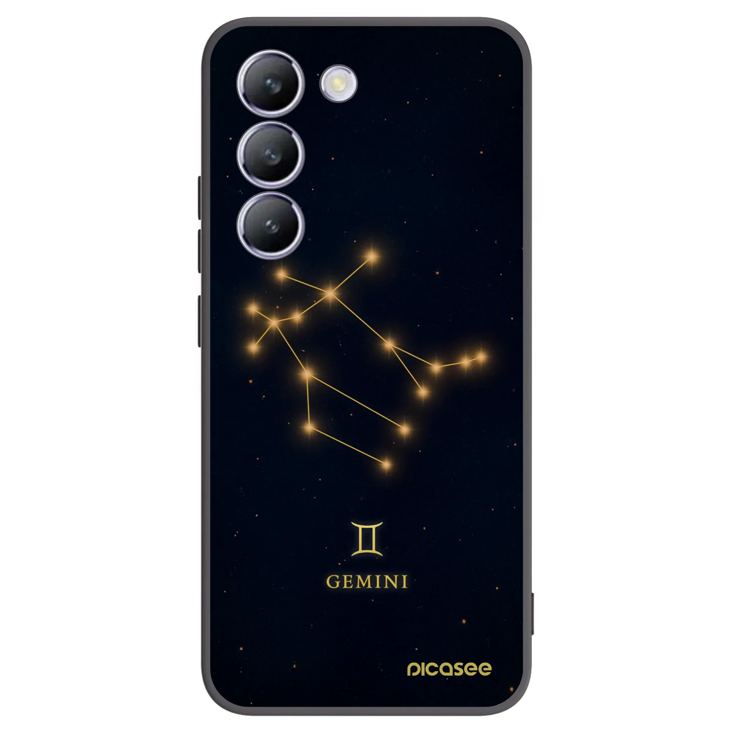 Picasee silikonowe czarne etui na Vivo V40 SE 5G - GEMINI
