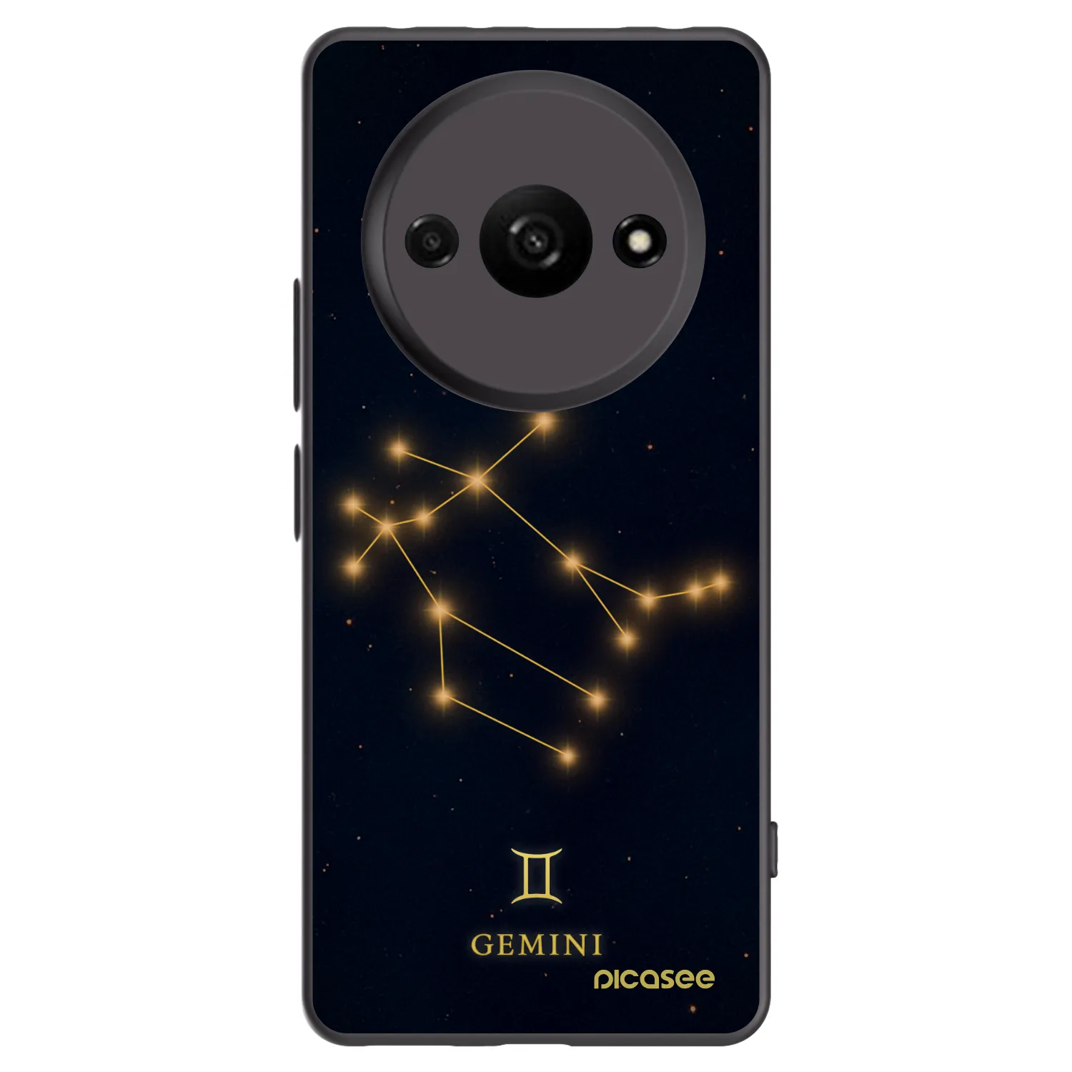 Picasee silikonowe czarne etui na Xiaomi Redmi A3 - GEMINI