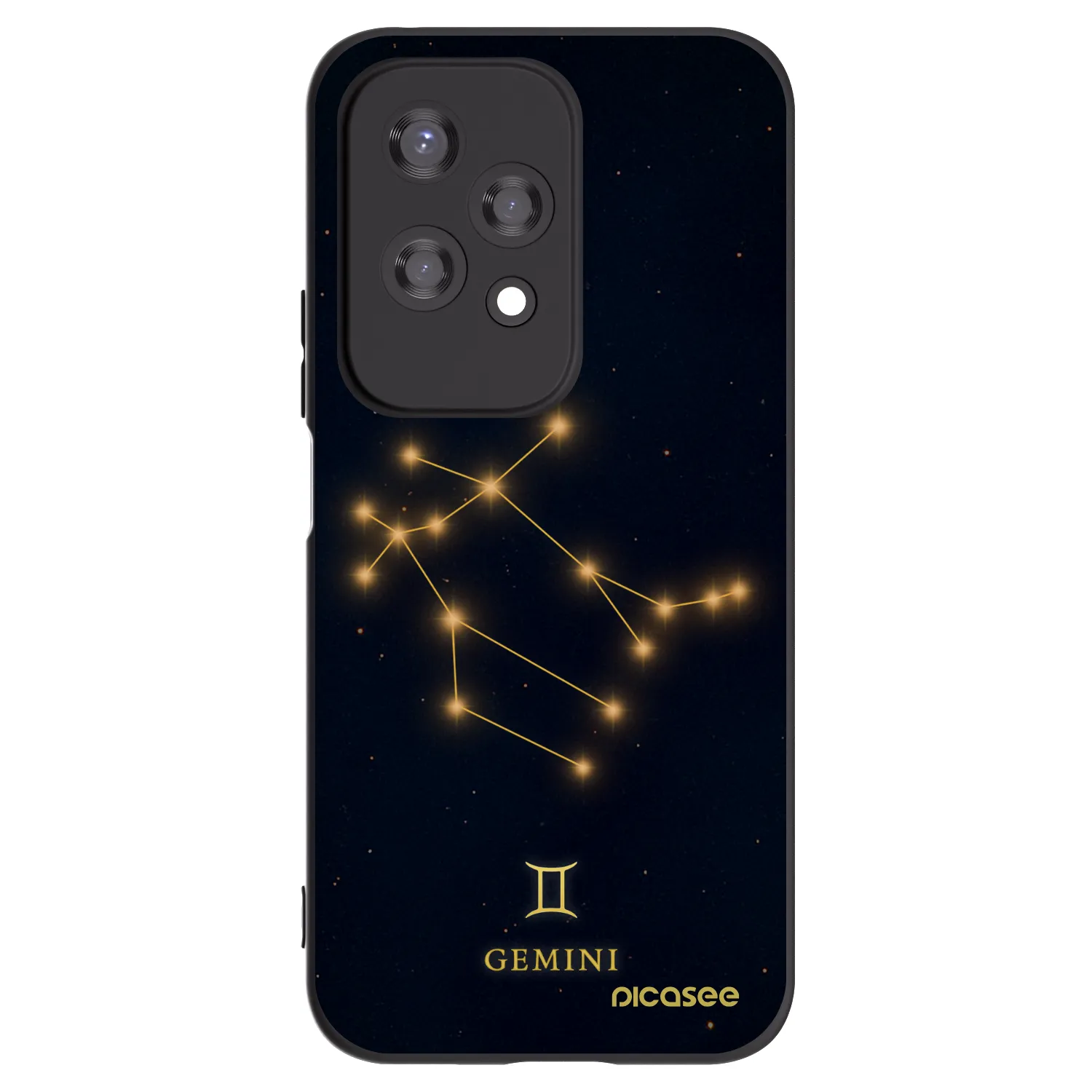 Picasee silikonowe czarne etui na Honor 200 Lite - GEMINI