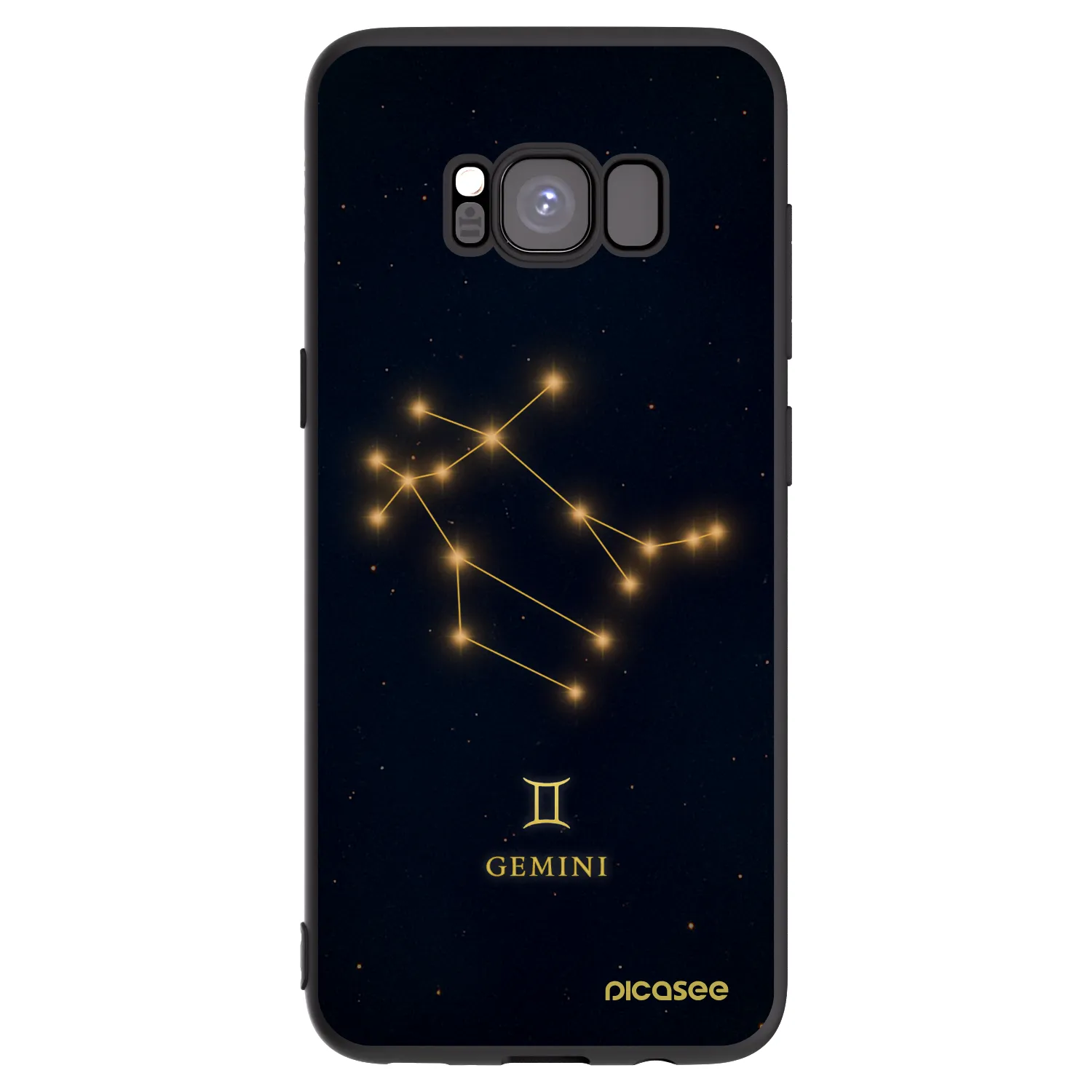 Picasee silikonowe czarne etui na Samsung Galaxy S8 G950F - GEMINI